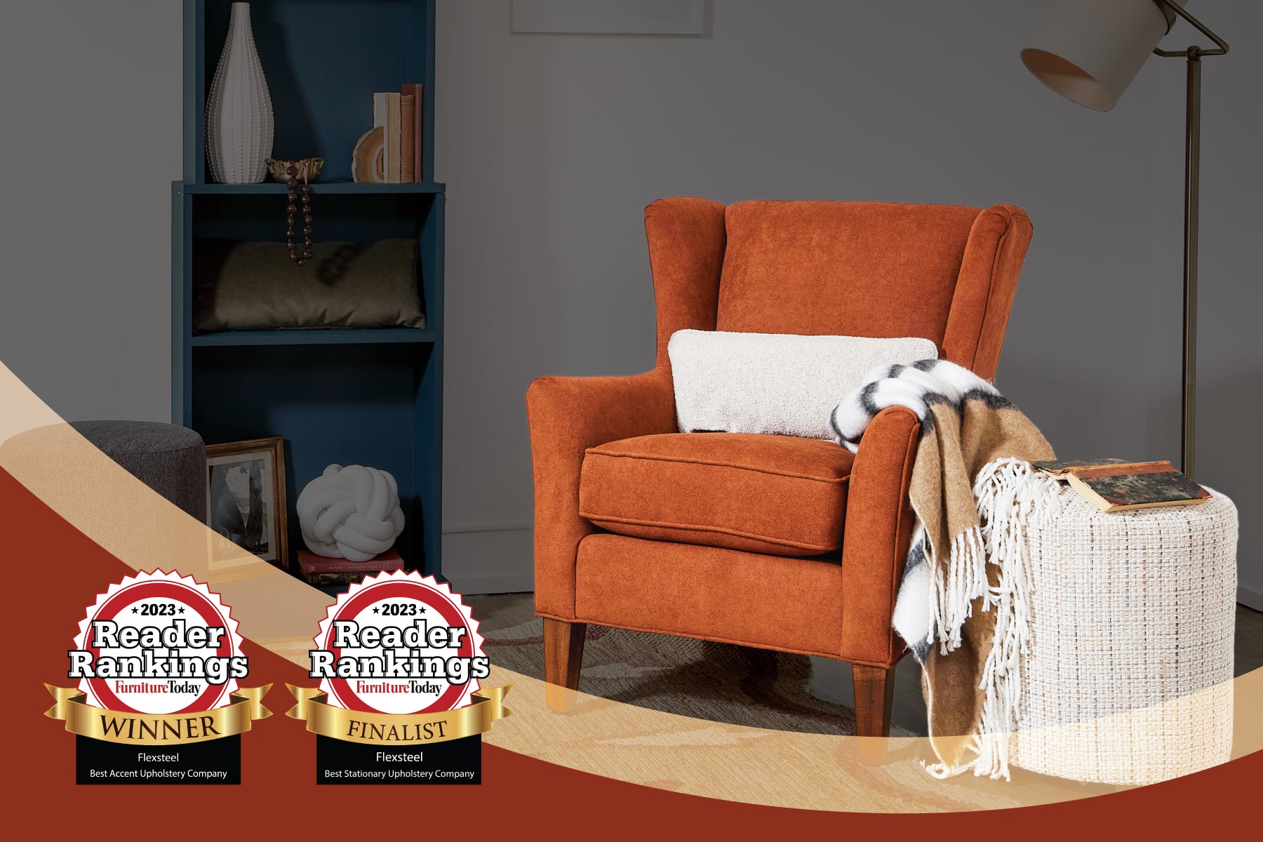 Readers ranked Flexsteel Industries first in the Accent Upholstery category and finalists in the Stationary Upholstery category for 2023