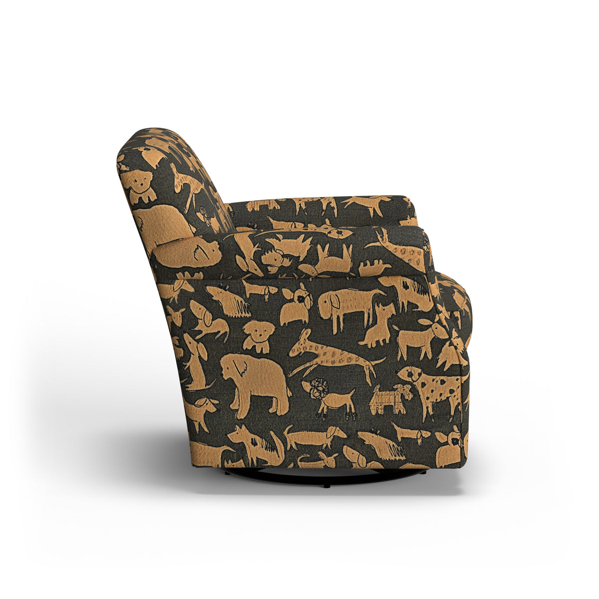 Mabel Fabric Swivel Chair