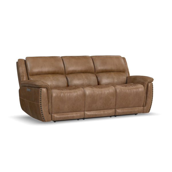 Beau Fabric Power Reclining Sofa with Power Headrests