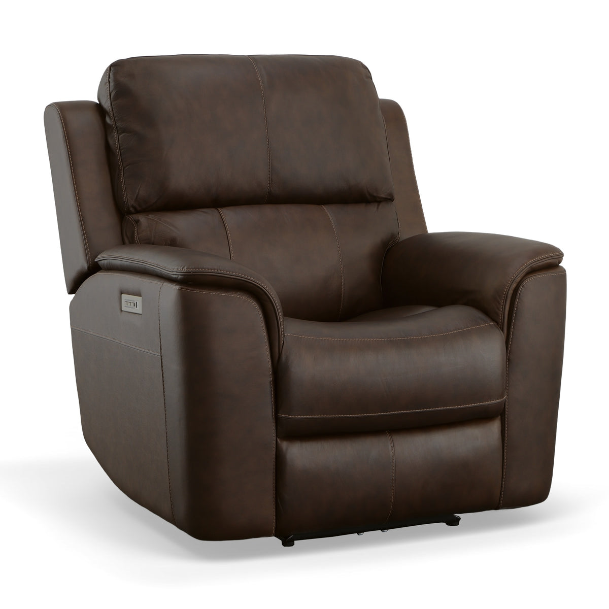 Henry Leather Power Recliner with Power Headrest & Lumbar