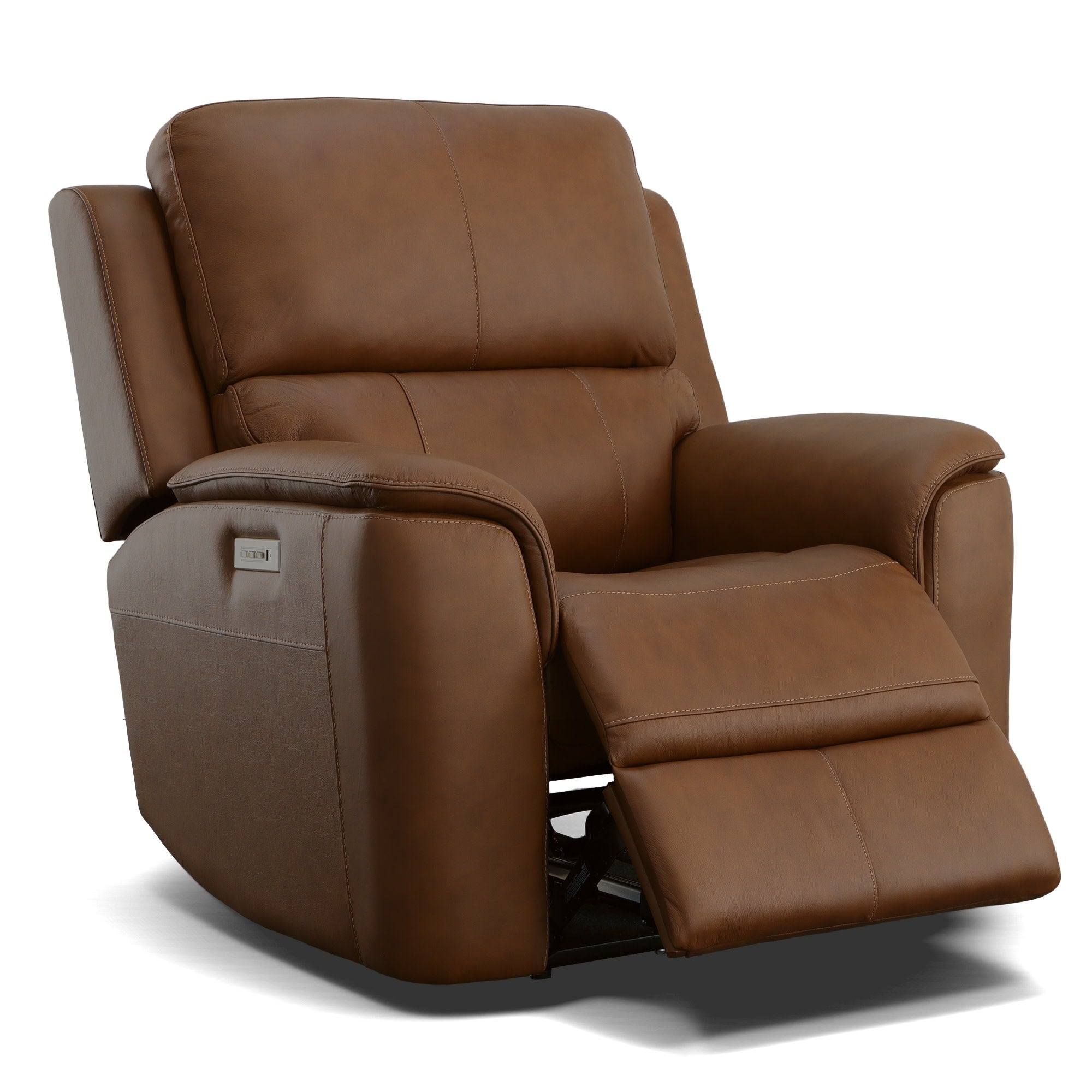Henry Leather Power Recliner with Power Headrest & Lumbar
