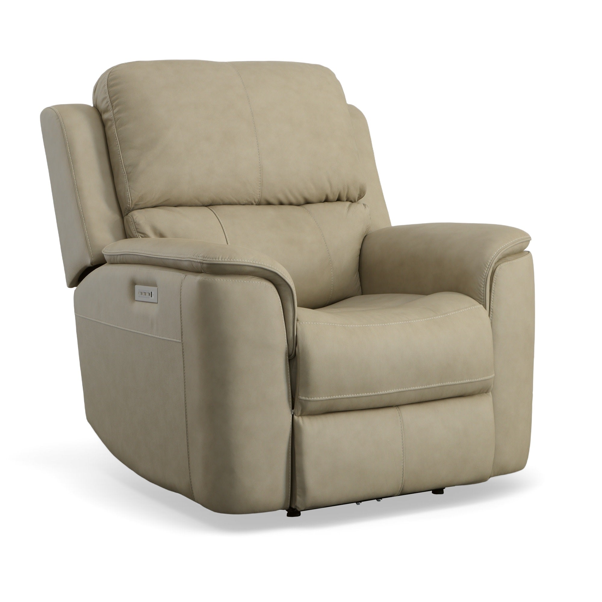 Henry Leather Power Recliner with Power Headrest & Lumbar