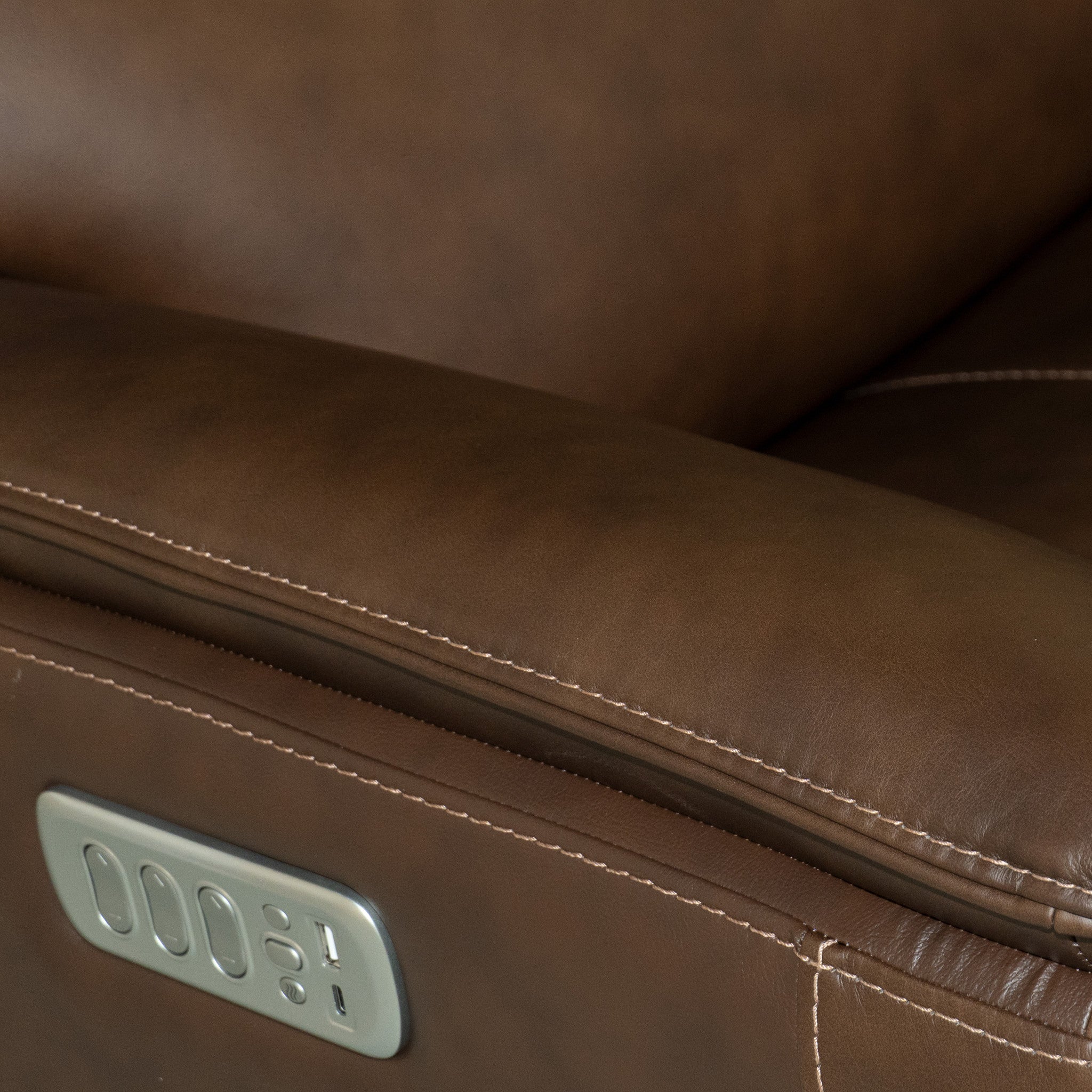 Henry Leather Power Swivel Gliding Recliner with Power Headrest, Lumbar, Heat & Massage