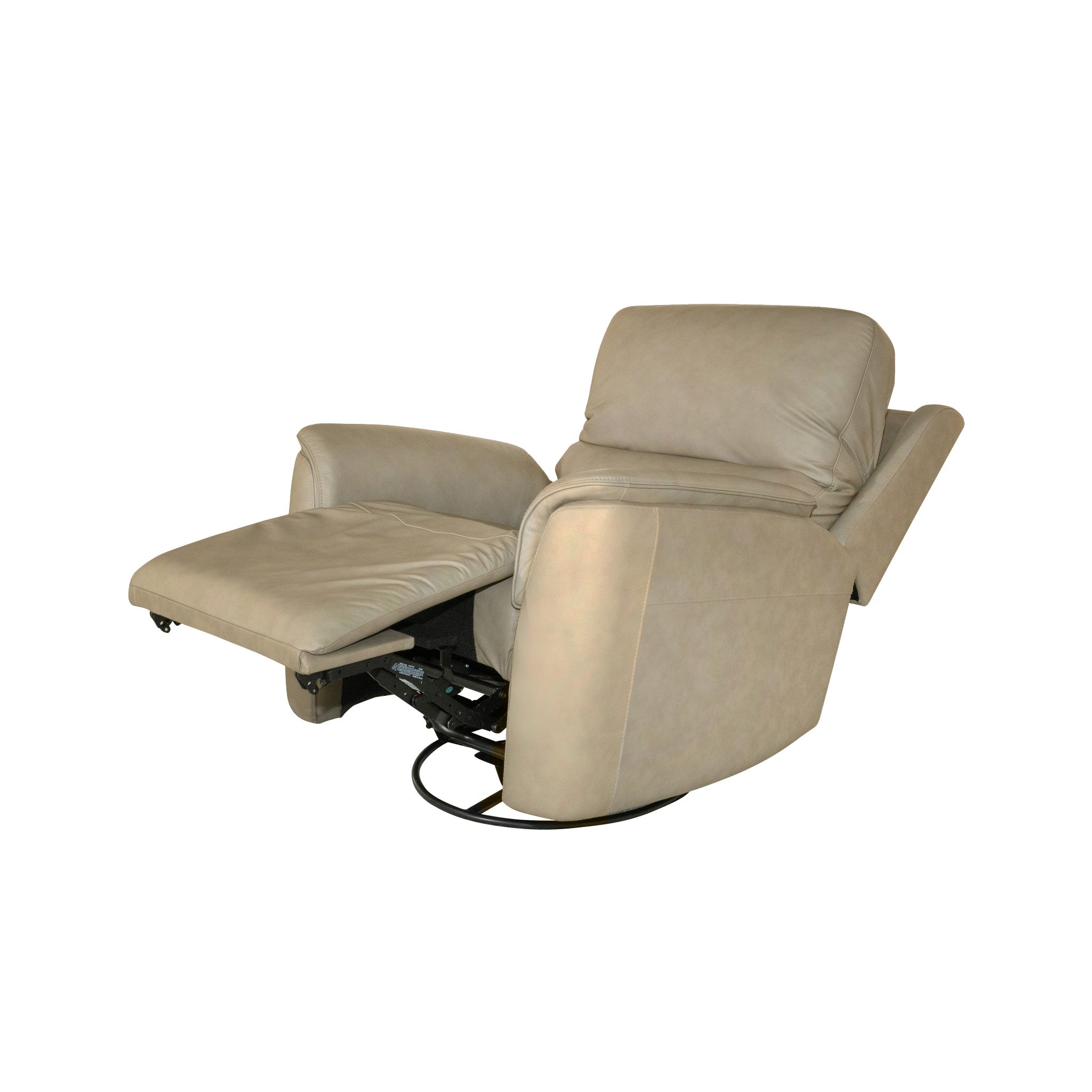 Henry Leather Power Swivel Gliding Recliner with Power Headrest, Lumbar, Heat & Massage