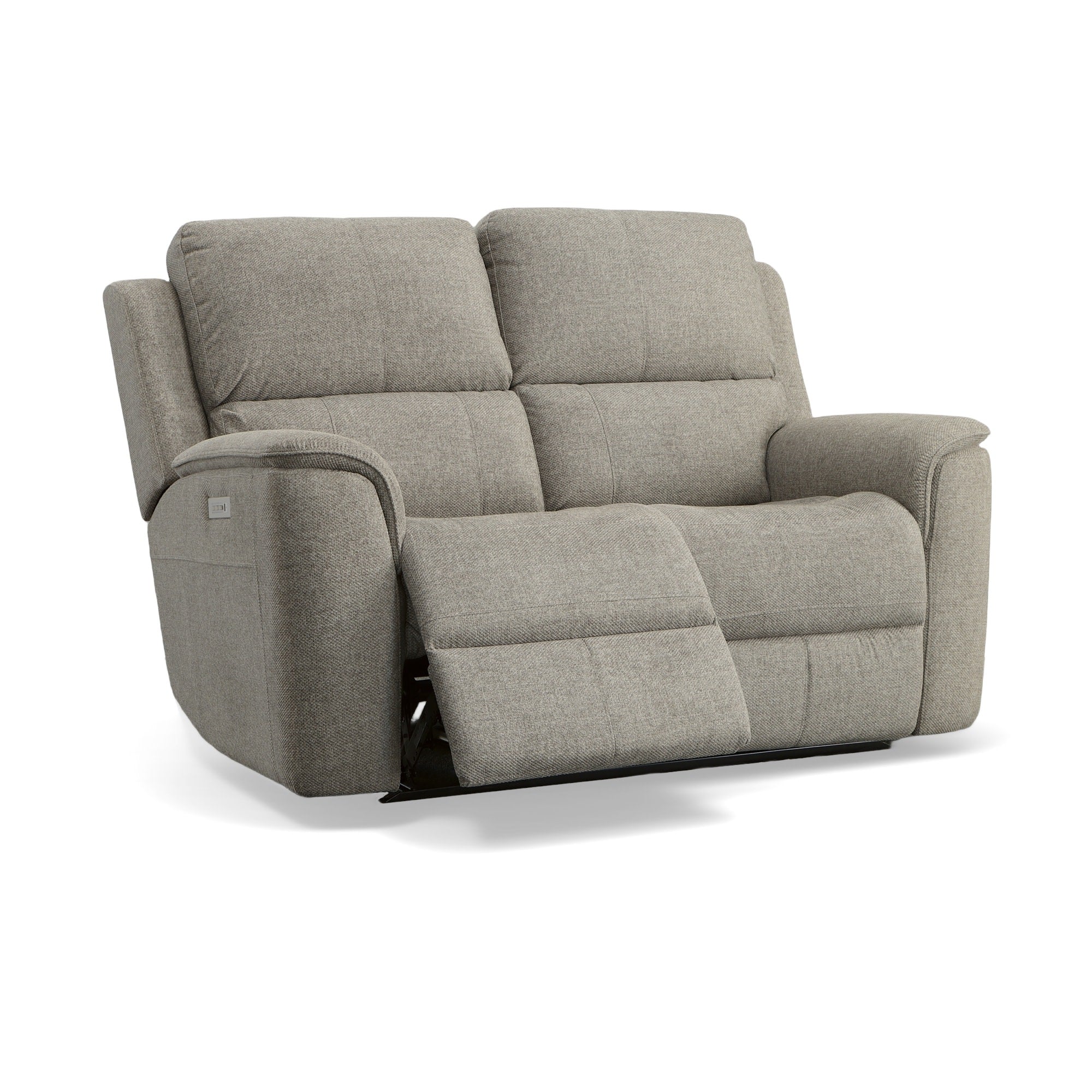 Henry Fabric Power Reclining Loveseat with Power Headrests & Lumbar