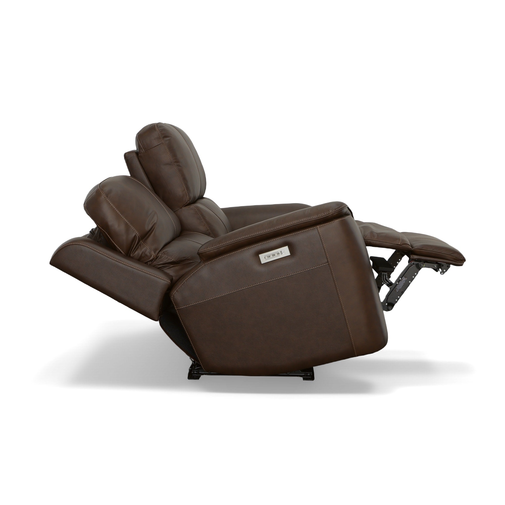 Henry Leather Power Reclining Loveseat with Power Headrests & Lumbar