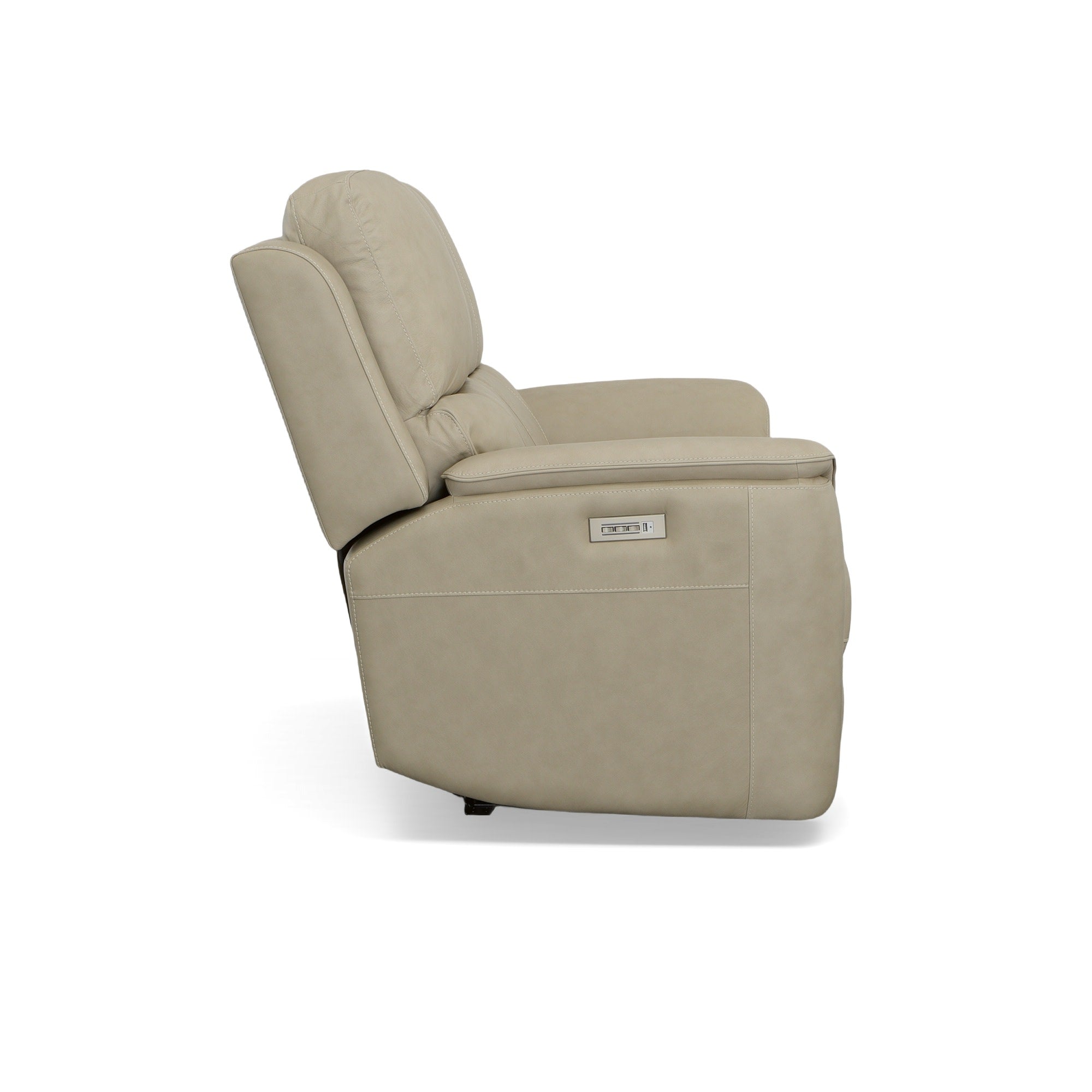 Henry Leather Power Reclining Loveseat with Power Headrests & Lumbar