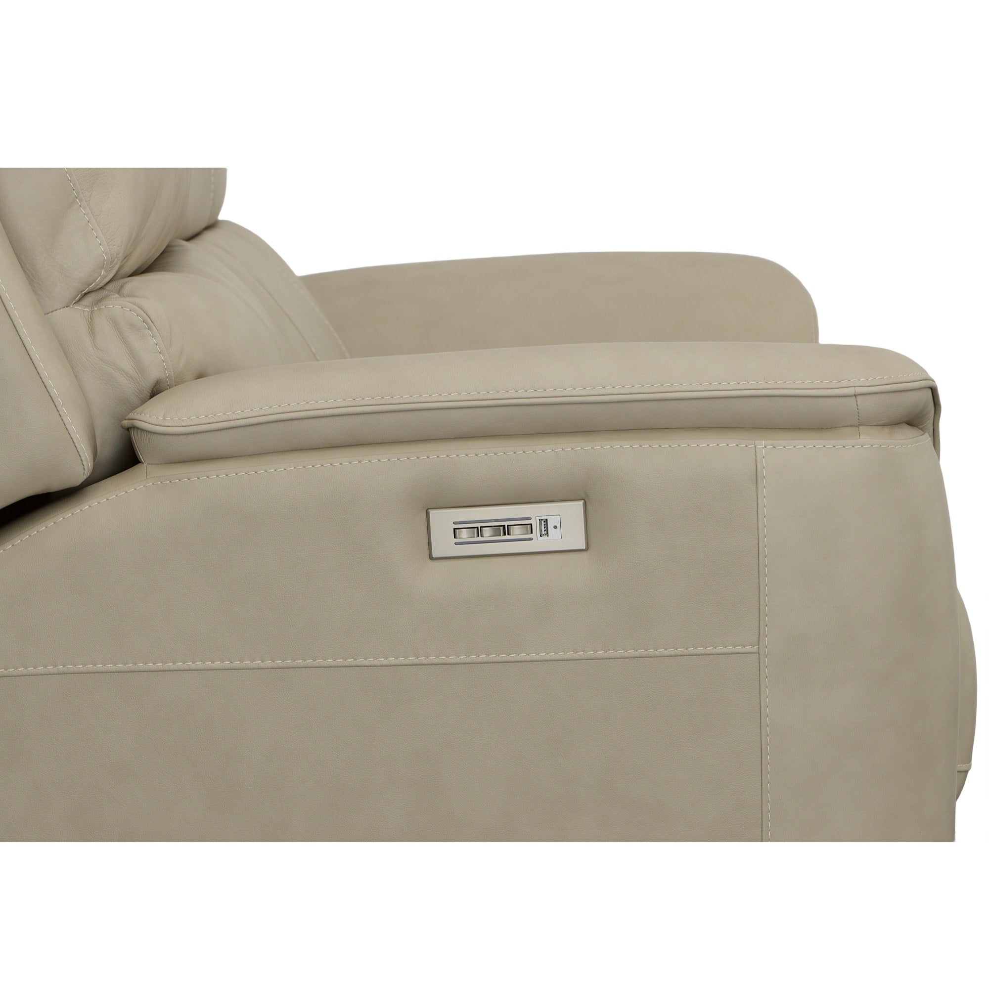 Henry Leather Power Reclining Loveseat with Power Headrests & Lumbar