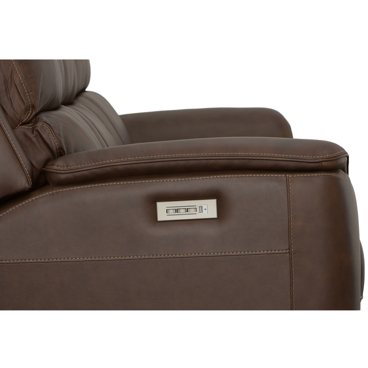 Henry Leather Power Reclining Sofa with Power Headrests & Lumbar
