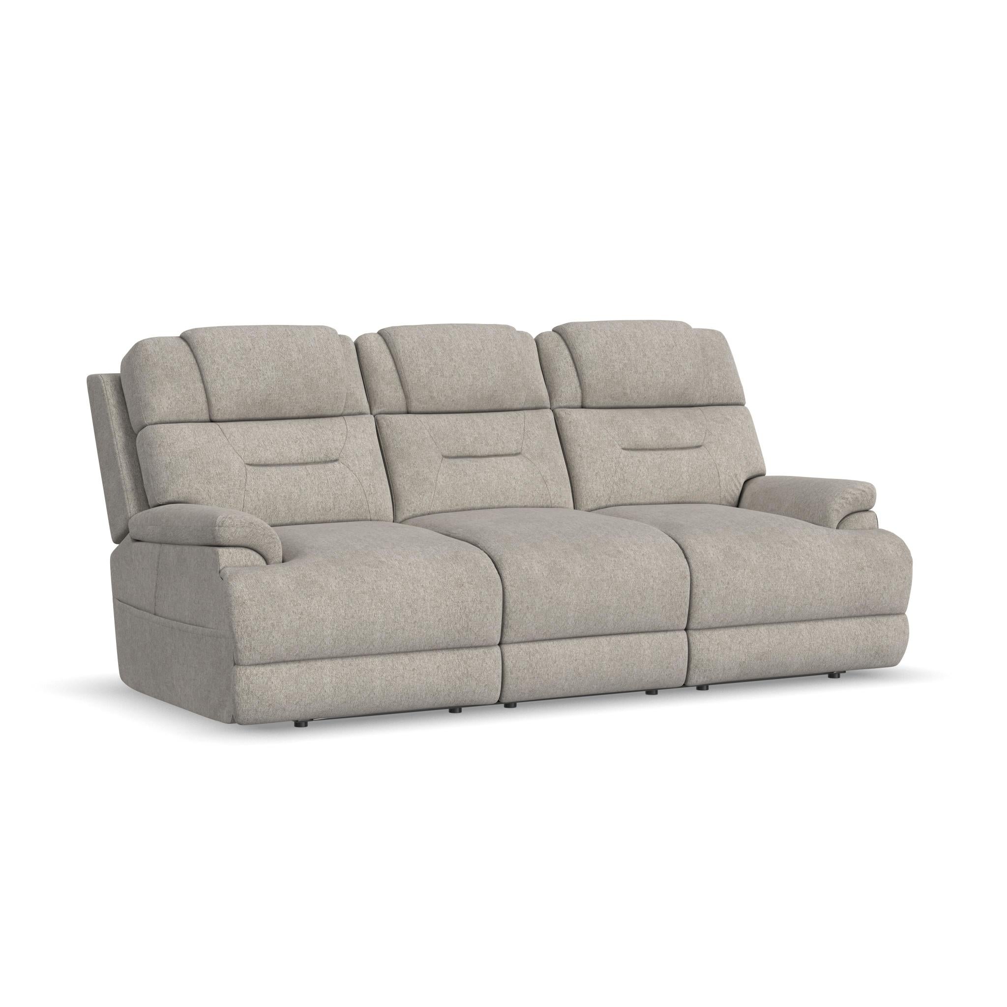 Zecliner Zofa Fabric Power Sleep Sofa with Power Headrests & Lumbar