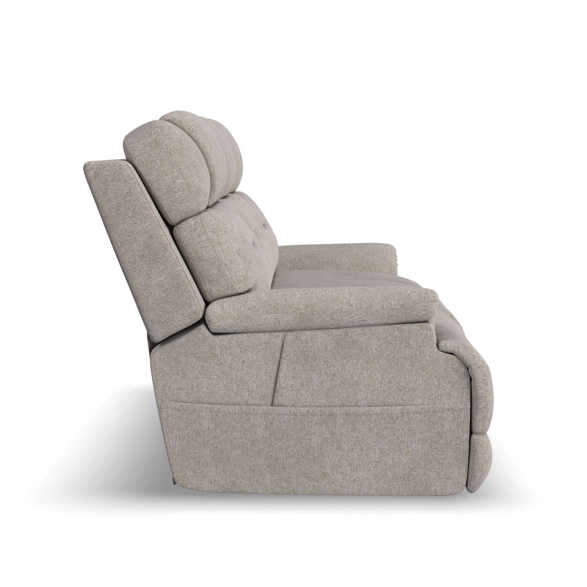 Zecliner Zofa Fabric Power Sleep Sofa with Power Headrests & Lumbar