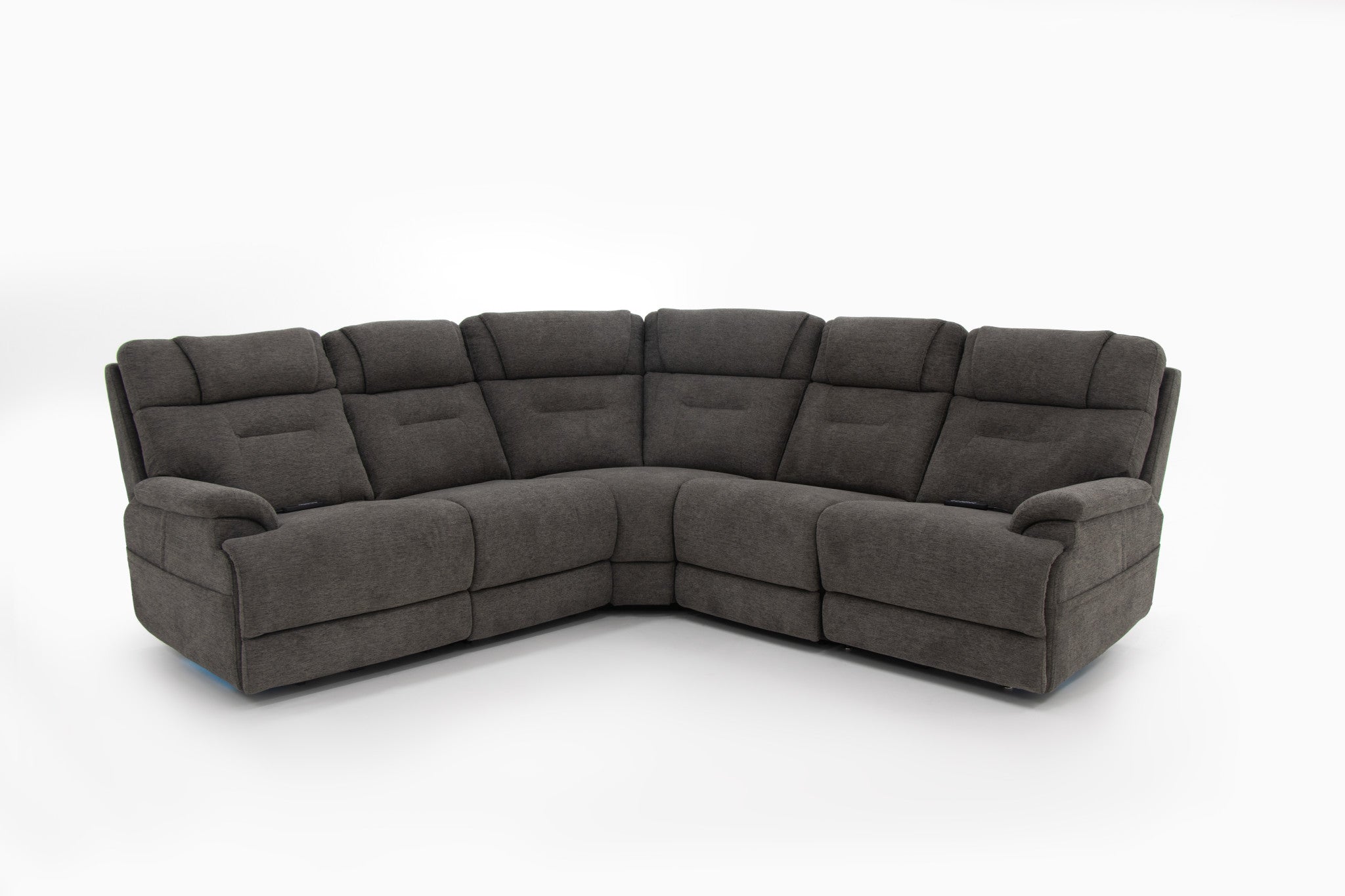 Umber Fabric Power Reclining Sectional