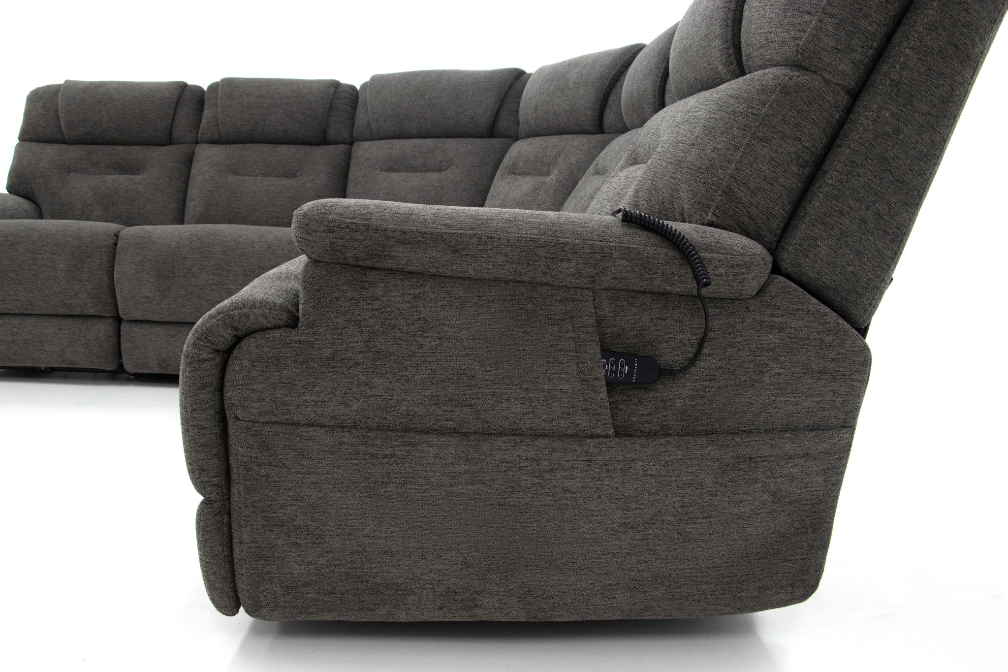 Umber Fabric Power Reclining Sectional