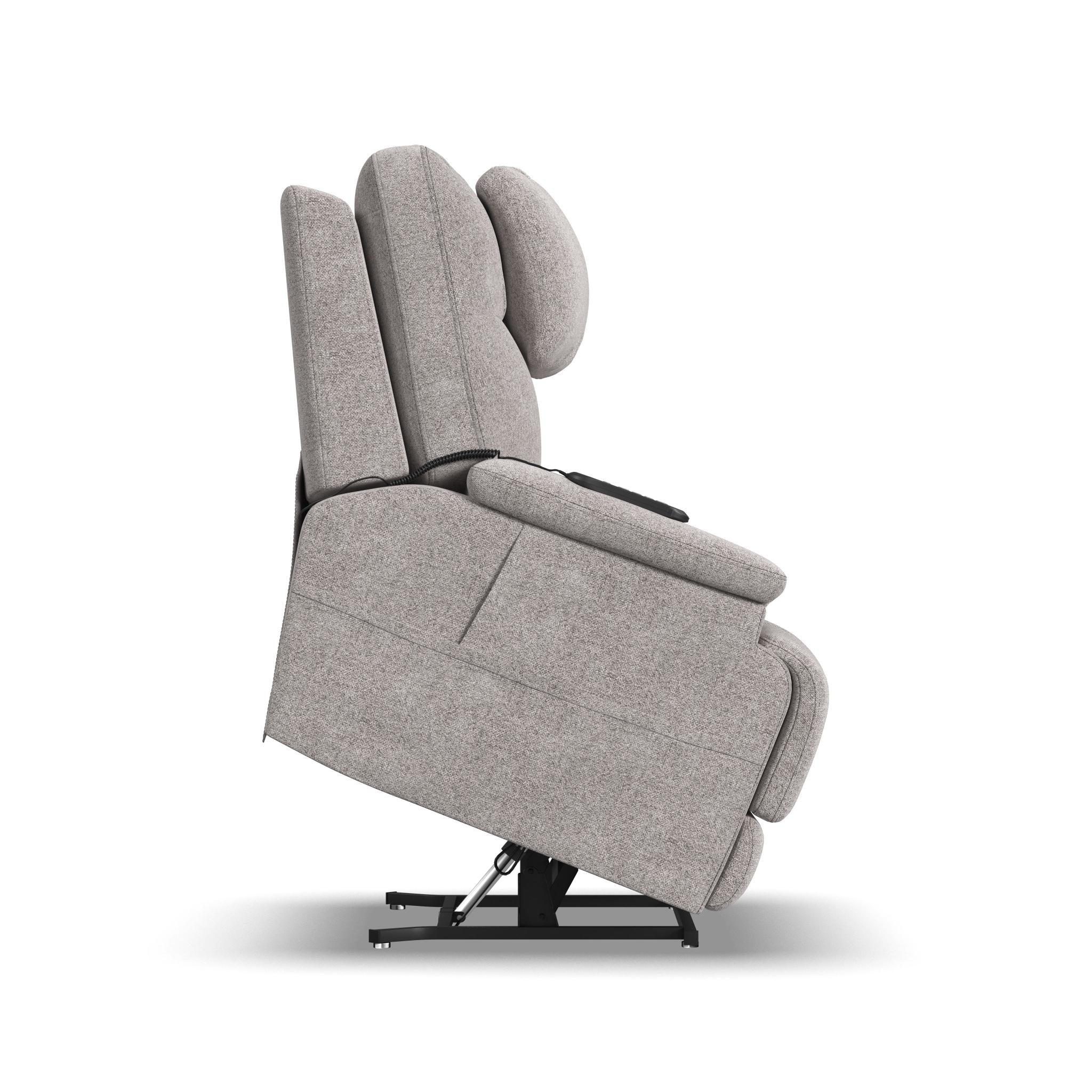 Zecliner Model 2 Petite Dove Fabric Power Lift Sleep Recliner with Power Headrest & Lumbar