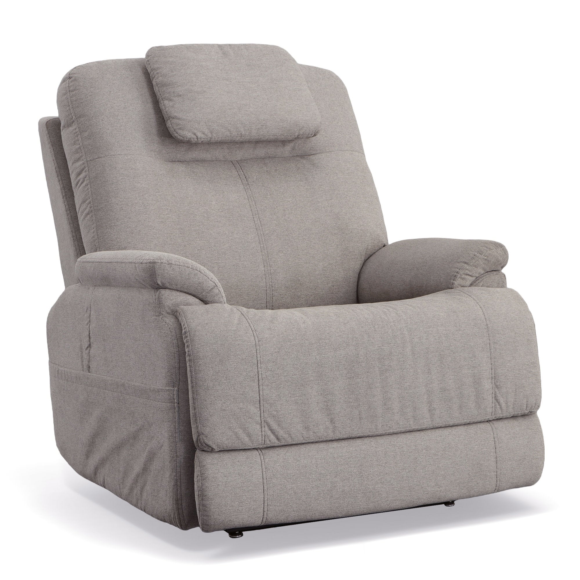 Zecliner Model 1 Dove Fabric Power Sleep Recliner with Power Headrest & Lumbar