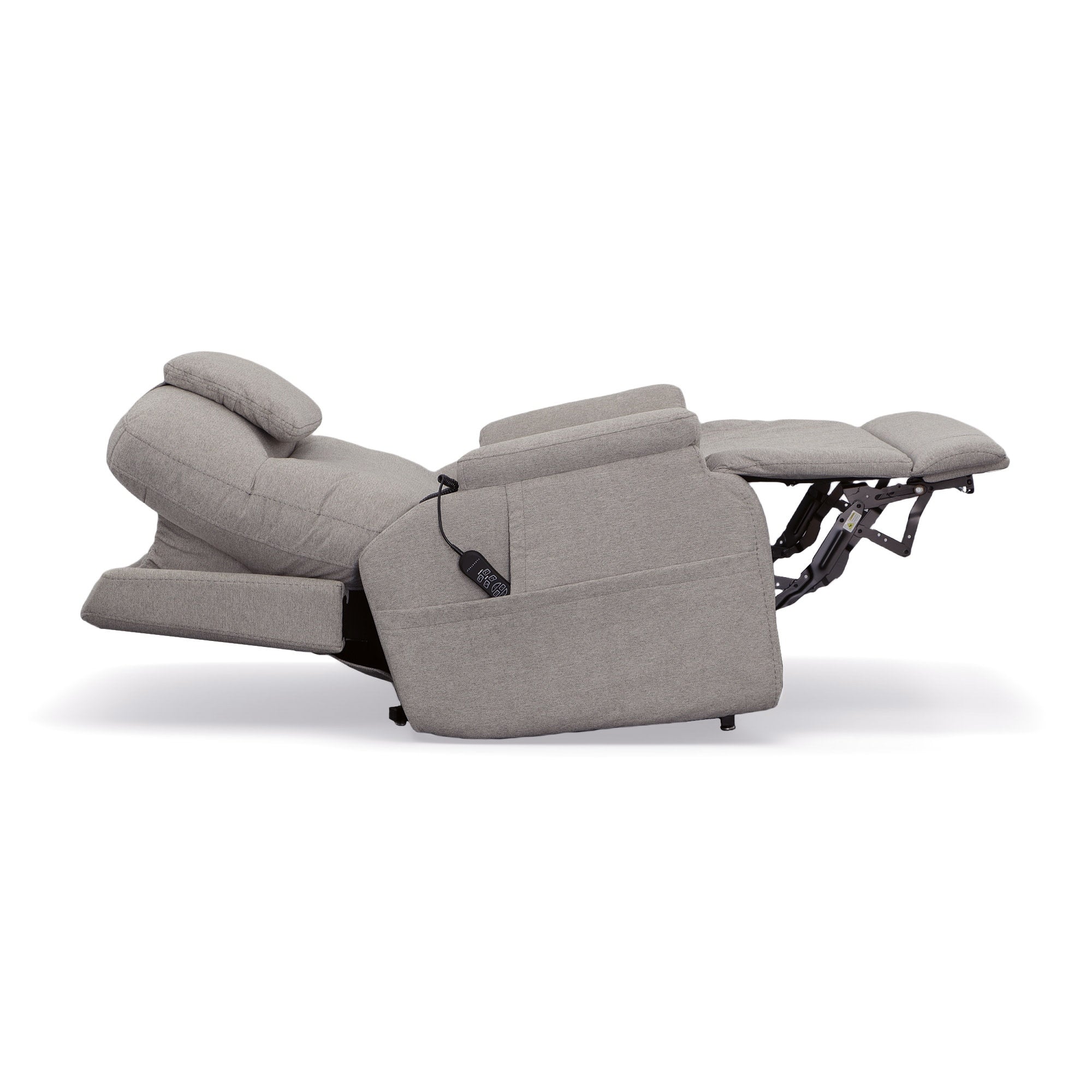 Zecliner Model 1 Dove Fabric Power Sleep Recliner with Power Headrest & Lumbar