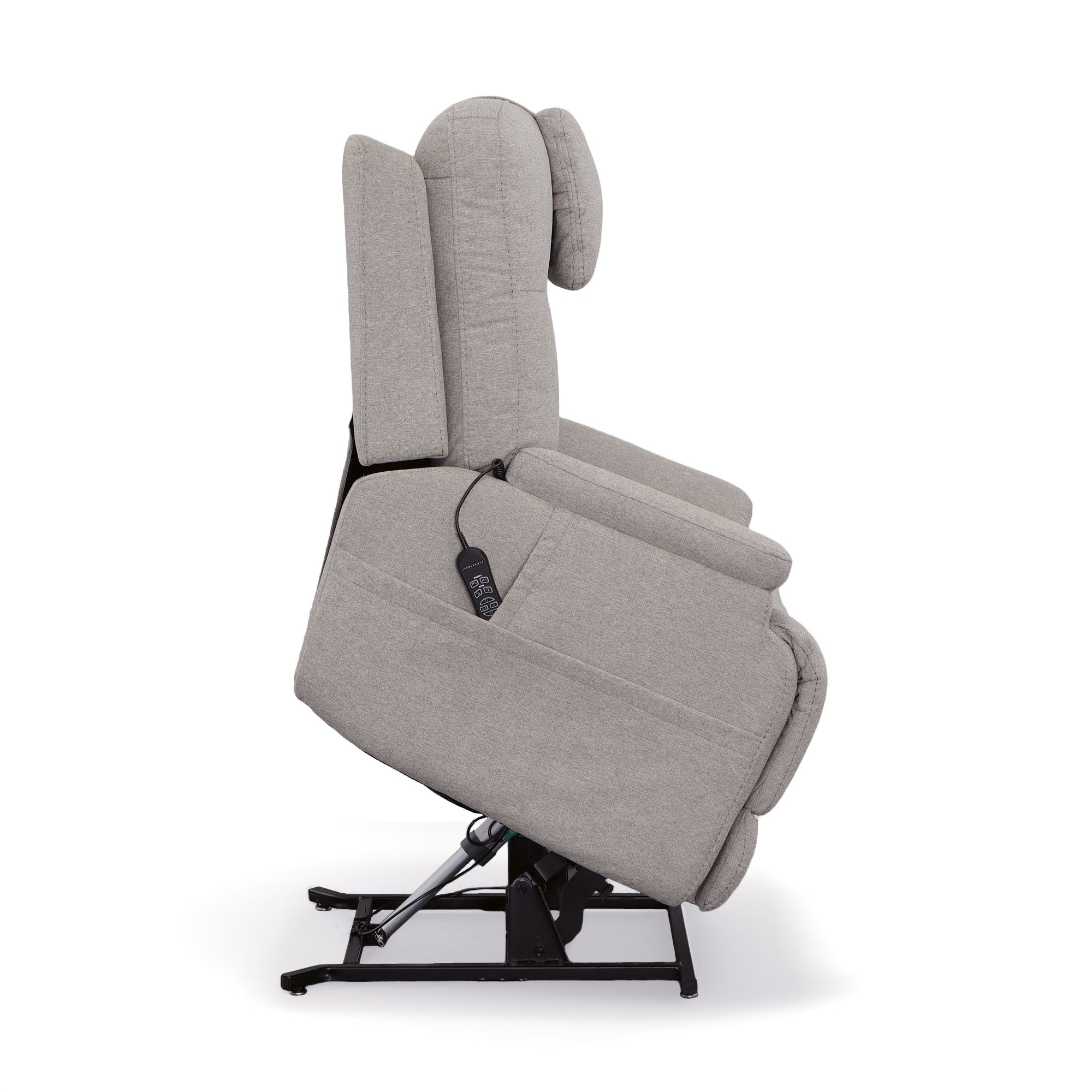 Zecliner Model 1 Dove Fabric Power Lift Sleep Recliner with Power Headrest & Lumbar
