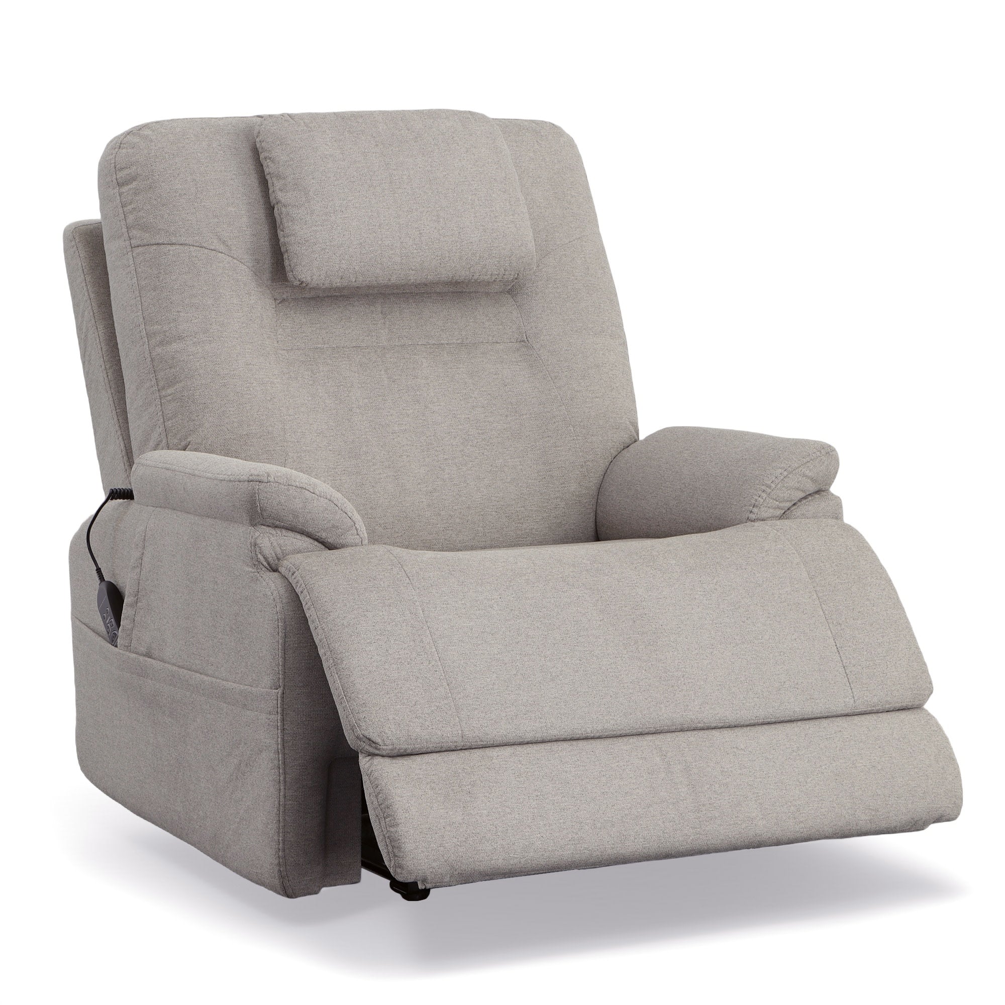 Zecliner Model 2 Dove Fabric Power Sleep Recliner with Power Headrest & Lumbar