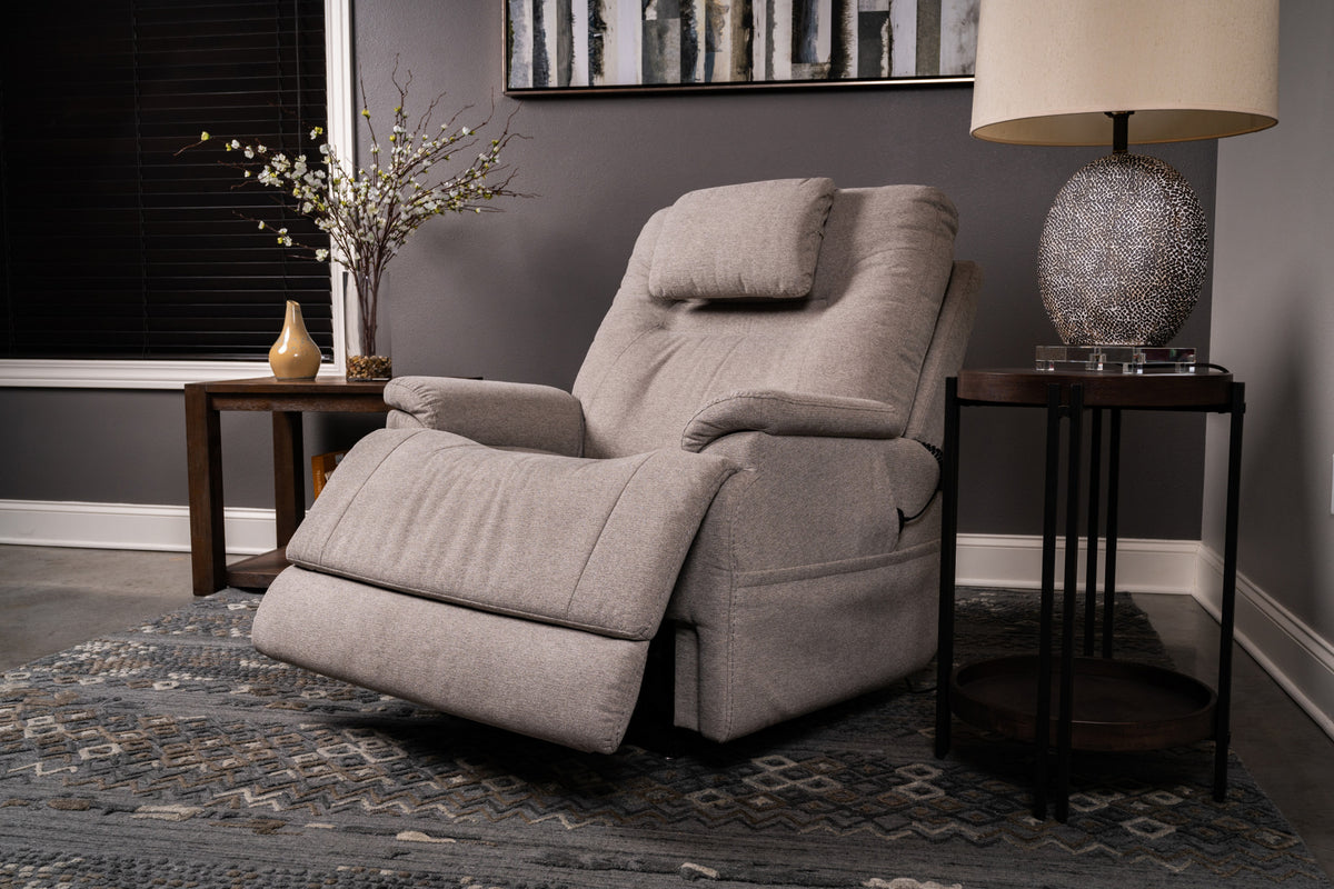 Zecliner Model 2+ Fabric Power Lift Sleep Recliner with Power Headrest, Lumbar, Heat & Massage