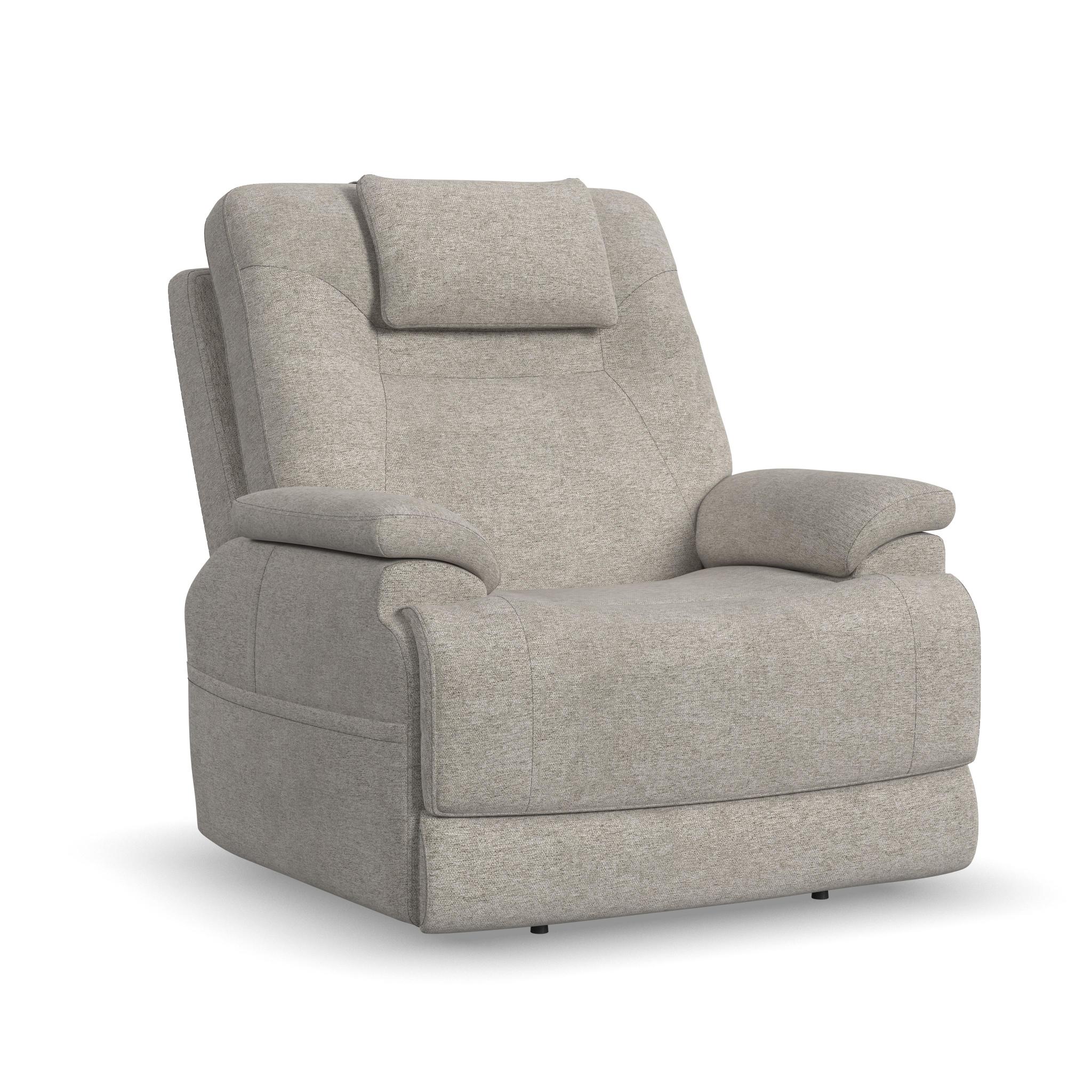 Zecliner Model 2+ Fabric Power Lift Sleep Recliner with Power Headrest, Lumbar, Heat & Massage