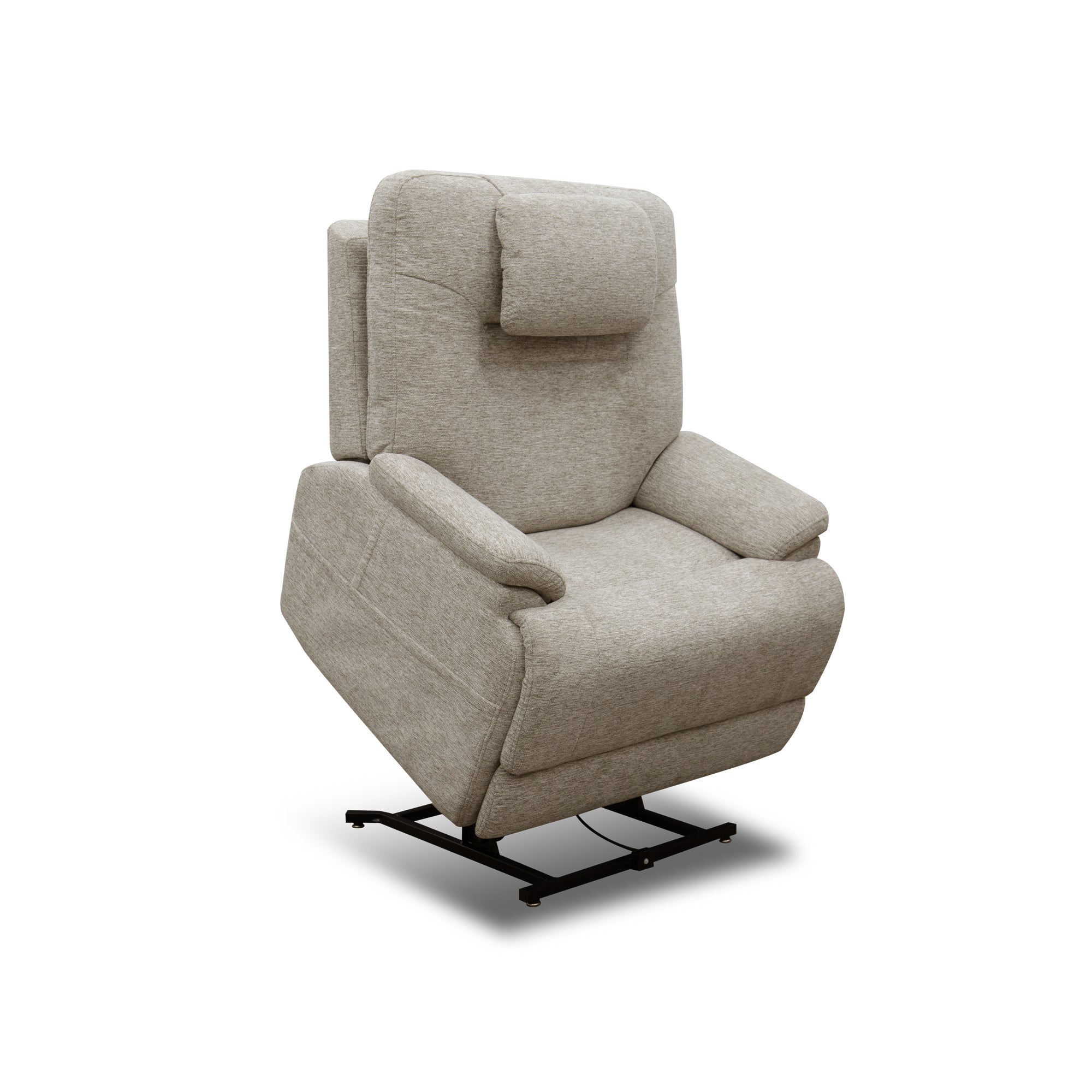 Zecliner Model 2+ Fabric Power Lift Sleep Recliner with Power Headrest, Lumbar, Heat & Massage