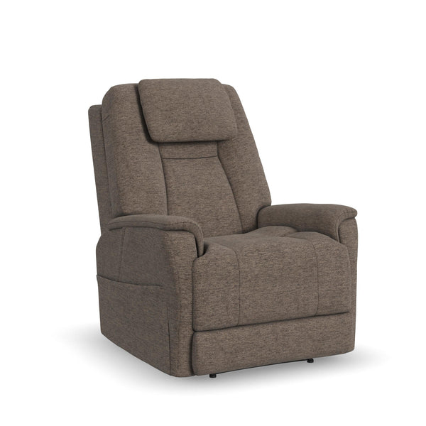 Zecliner Model 3+ Toast Fabric Power Lift Recliner with Power Headrest, Lumbar, Heat & Massage