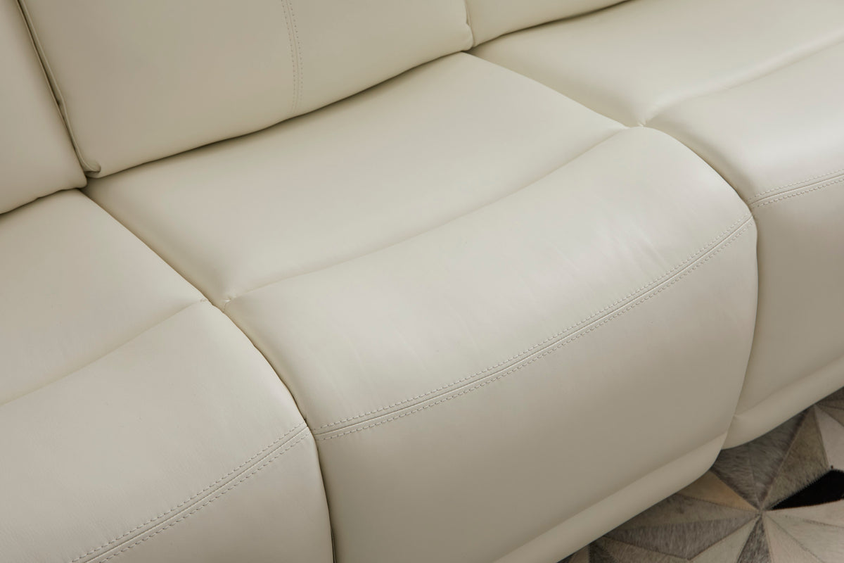 Alister Leather Power Gliding Sofa with Power Headrests & Lumbar