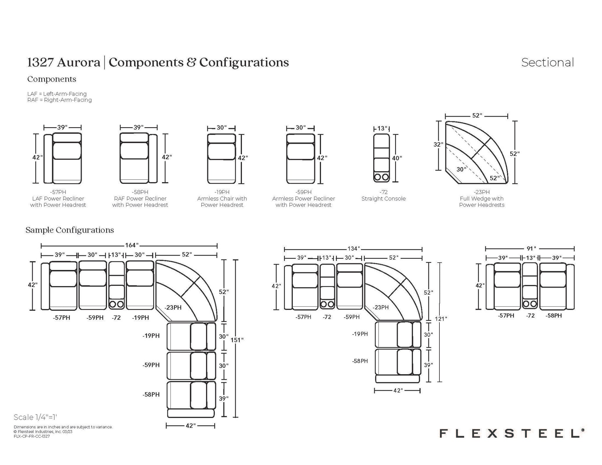 Aurora Coconut Milk Leather Power Reclining Sectional with Power Headrests