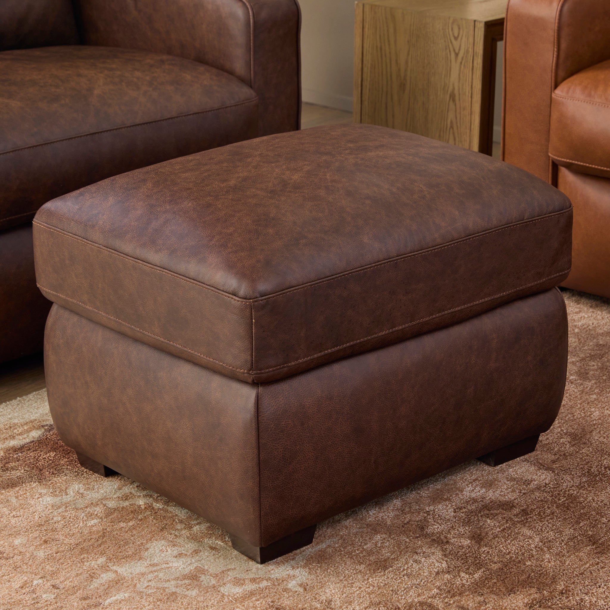 Hudson Leather Ottoman