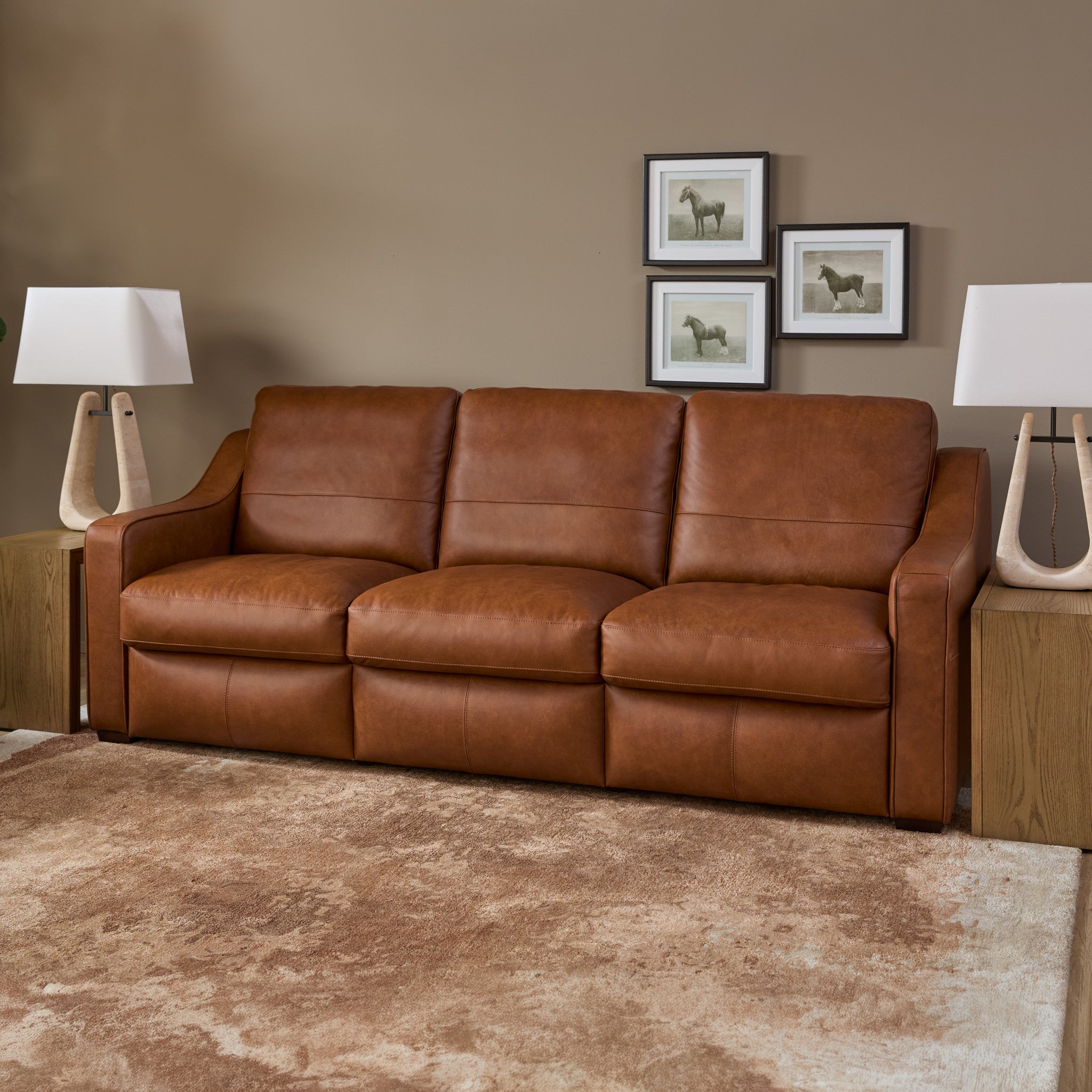 Hudson Autumn Leather Sofa
