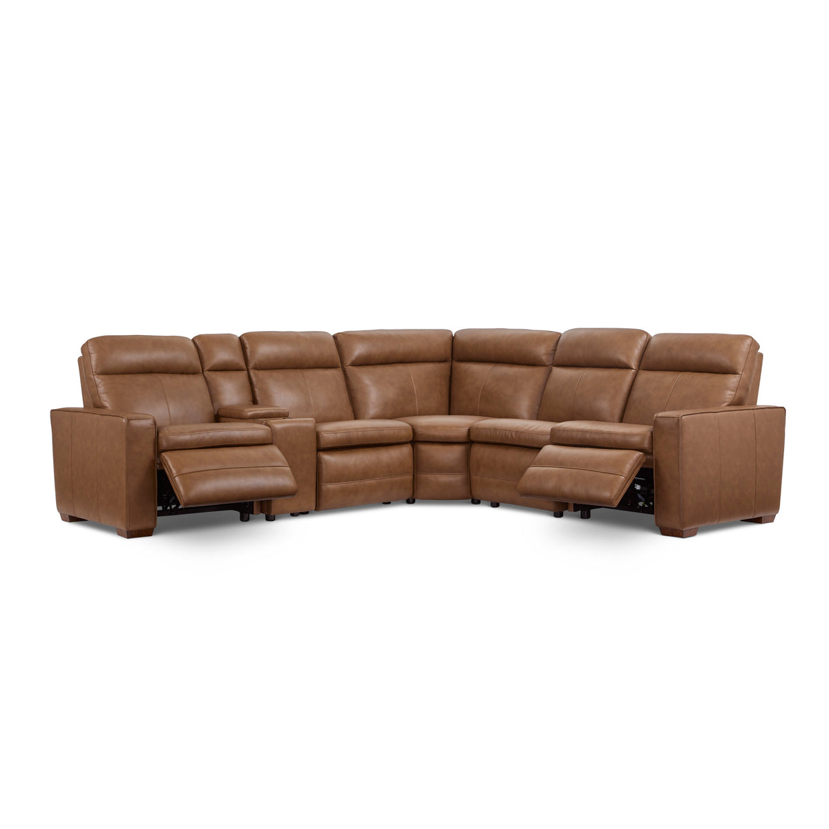 Dutch Leather Power Reclining Sectional