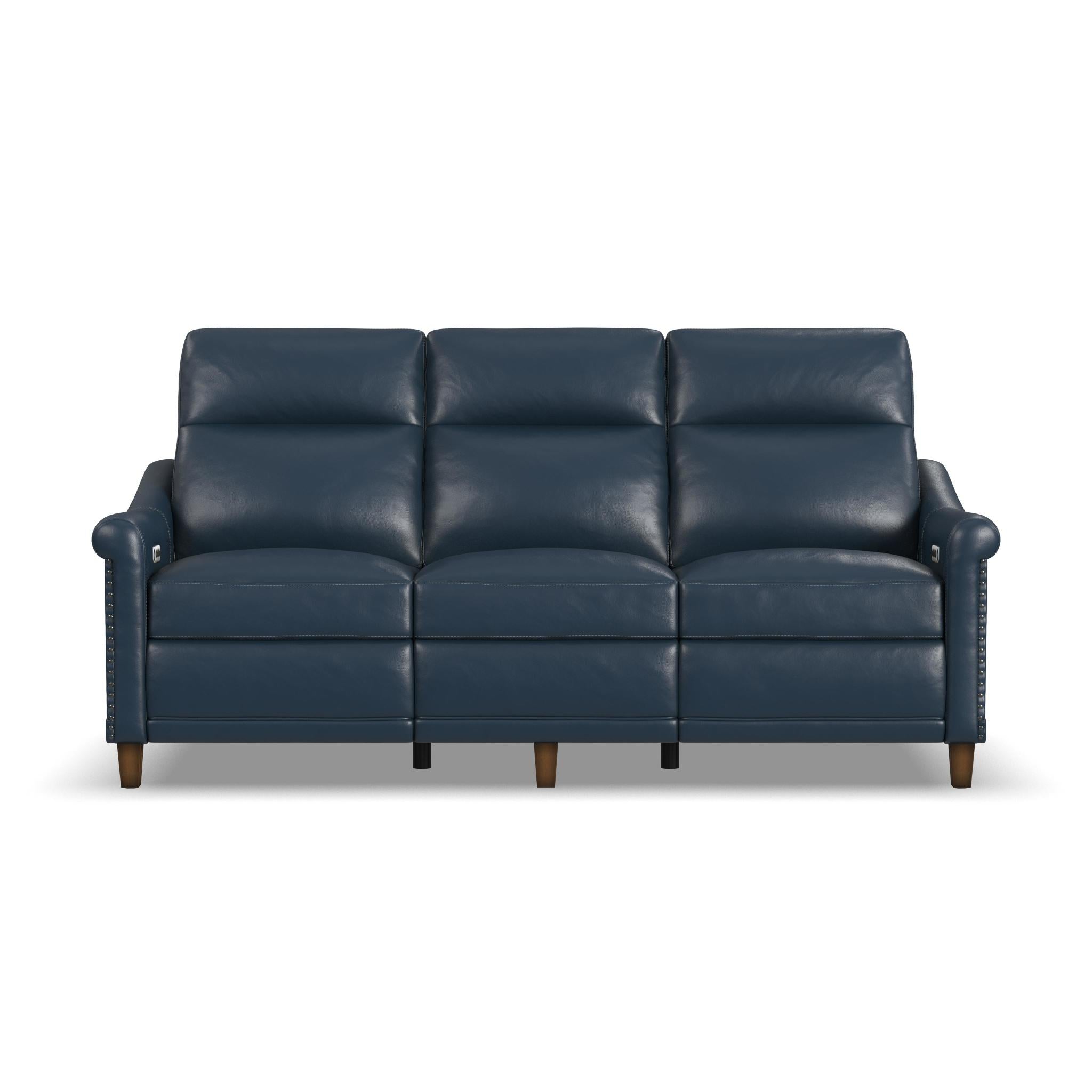 Elizabeth Sea Leather Power Recliner with Power Headrest
