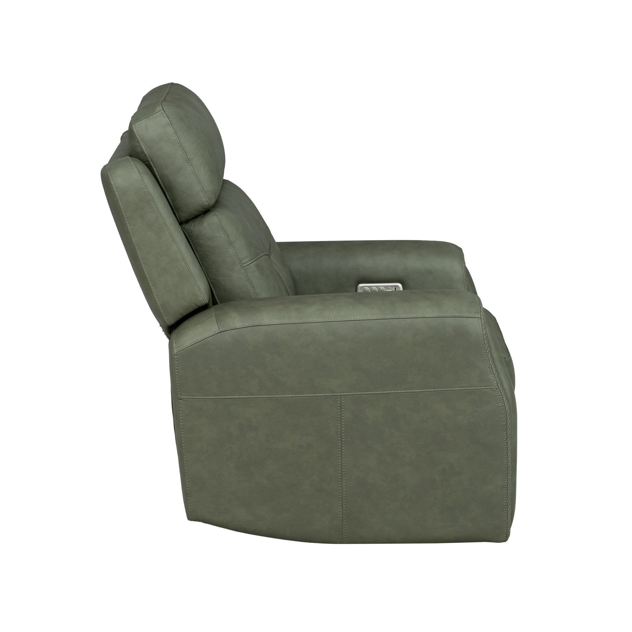 Felix Leather Power Recliner with Power Headrest, Lumbar, Heat & Massage