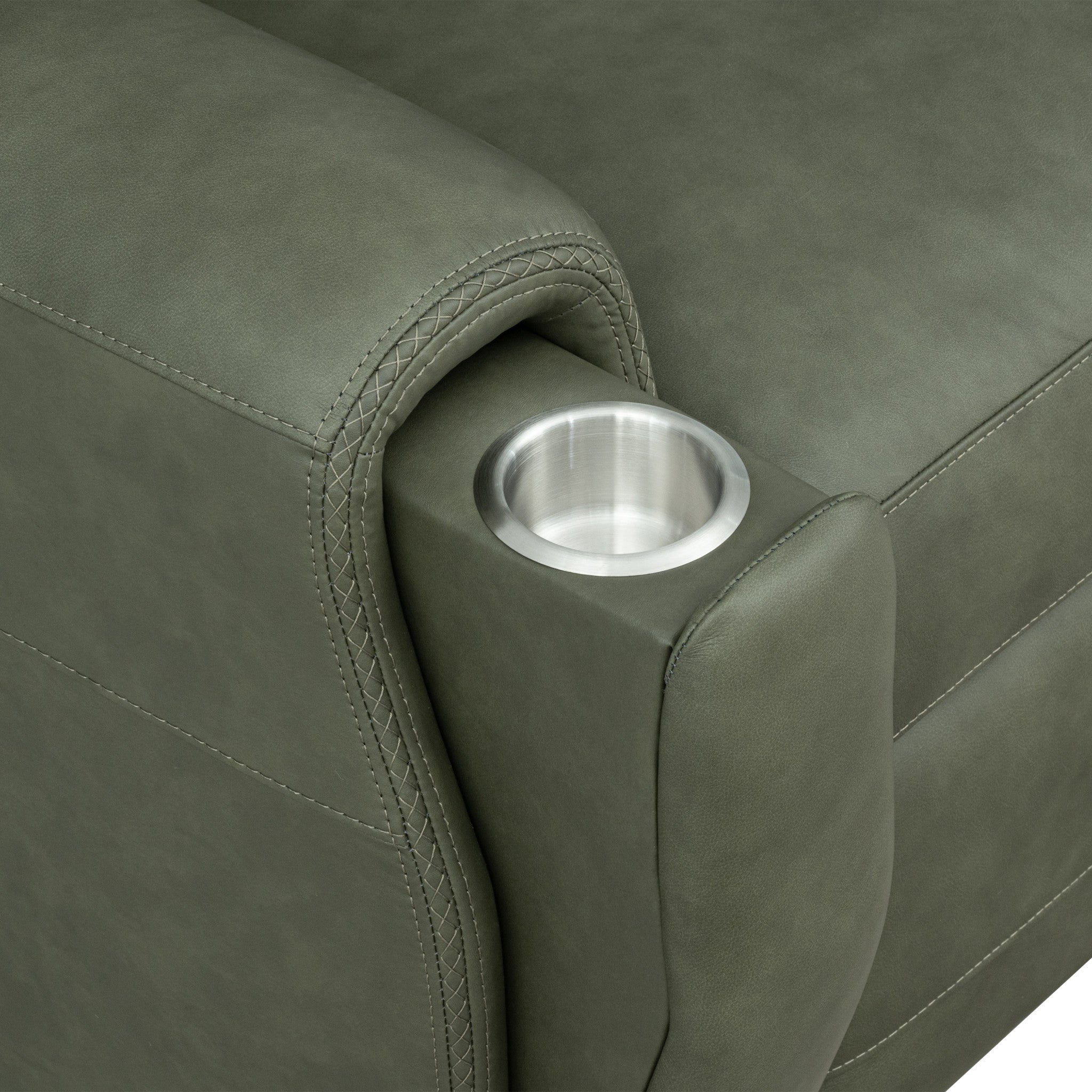 Felix Leather Power Recliner with Power Headrest, Lumbar, Heat & Massage
