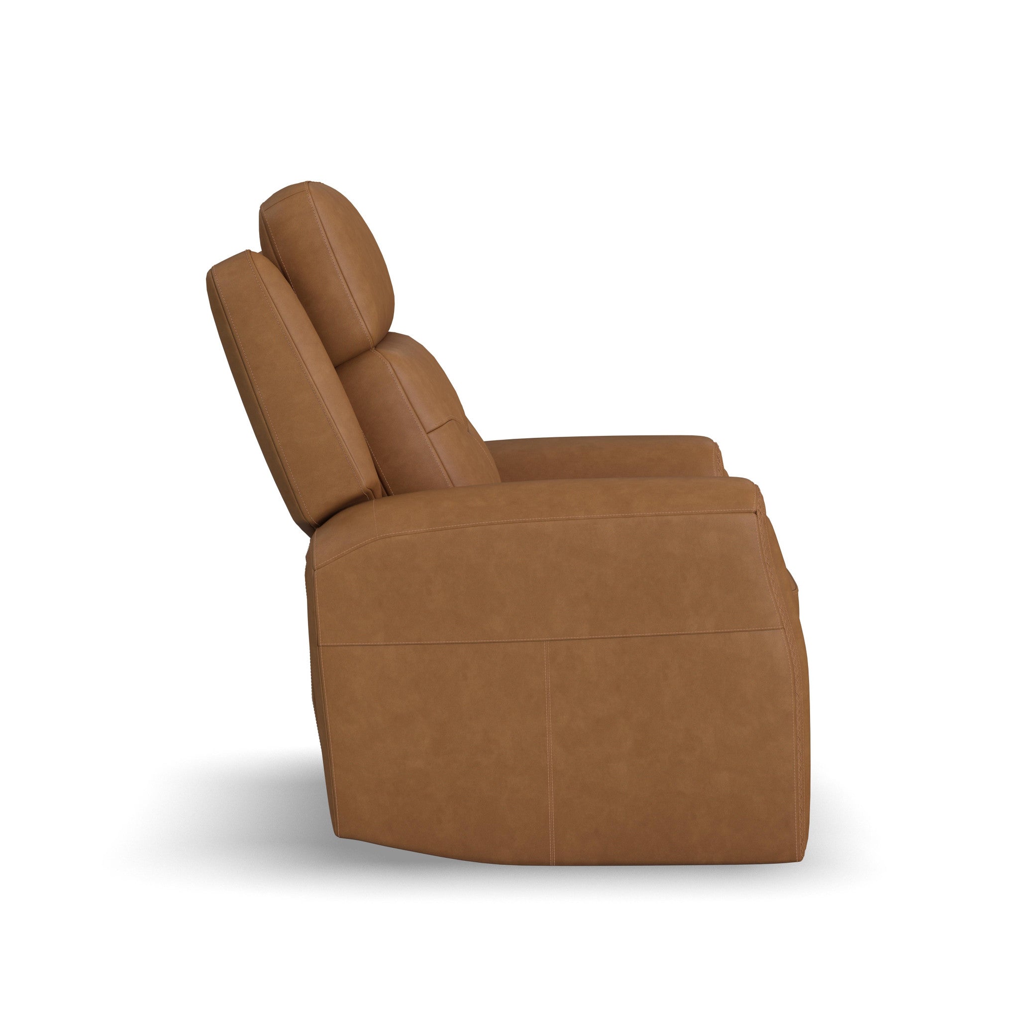 Felix Leather Power Recliner with Power Headrest, Lumbar, Heat & Massage