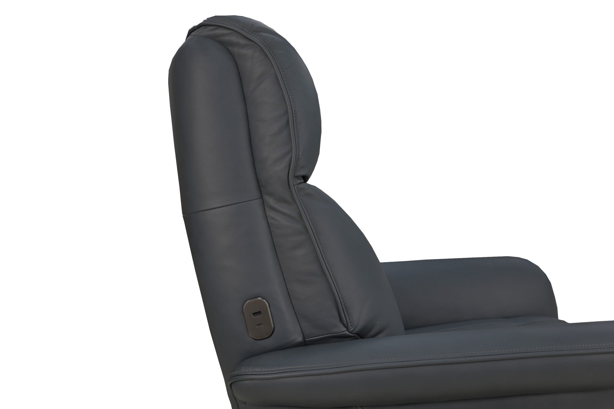 Haven Harbor Leather Power Swivel Recliner with Power Headrest, Lumbar, Heat, Massage & Ventilation