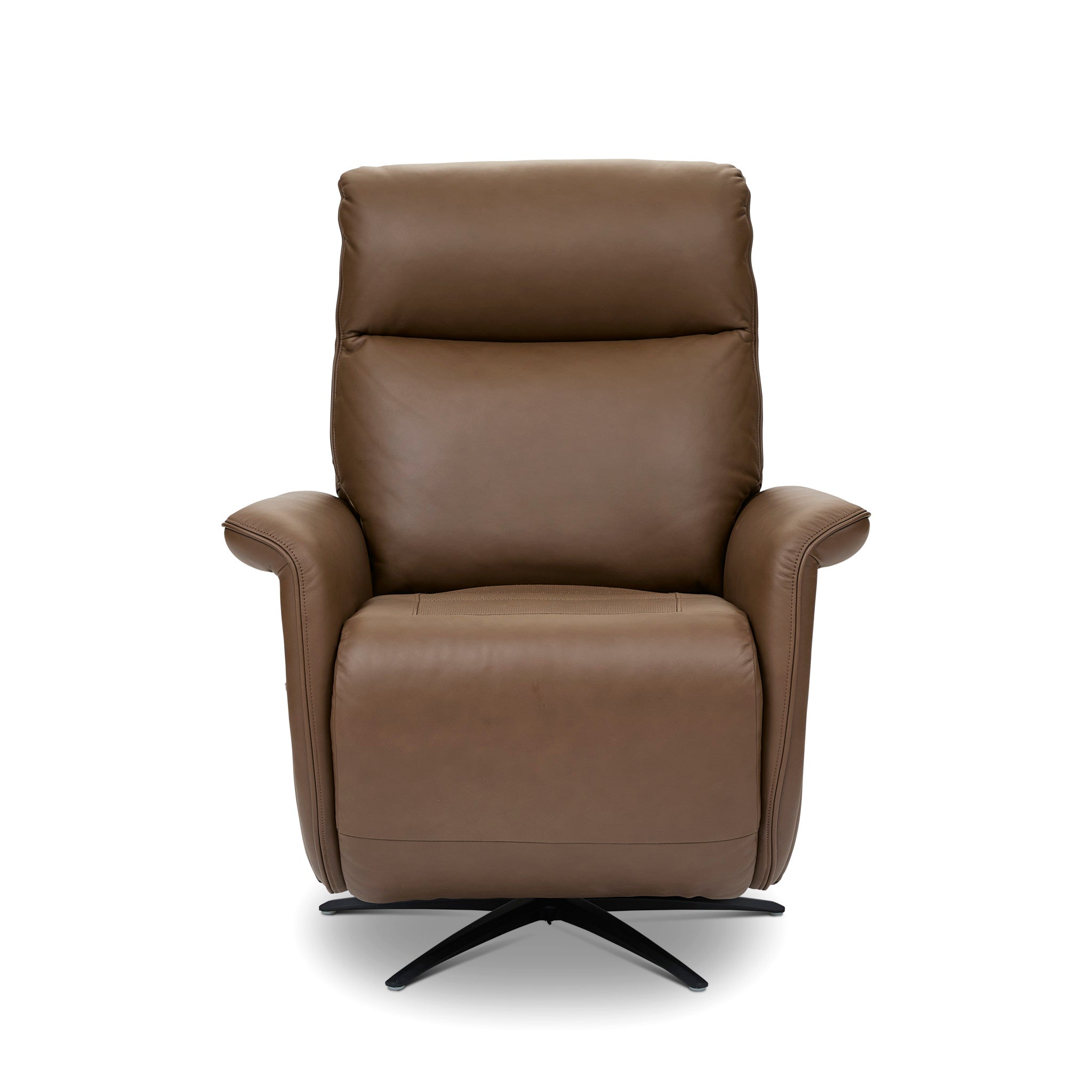 Haven Riverstone Leather Power Swivel Recliner with Power Headrest, Lumbar, Heat, Massage & Ventilation