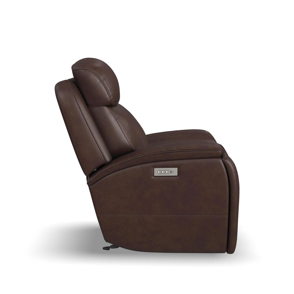 Walker Leather Power Gliding Recliner w/ Power Headrest & Lumbar