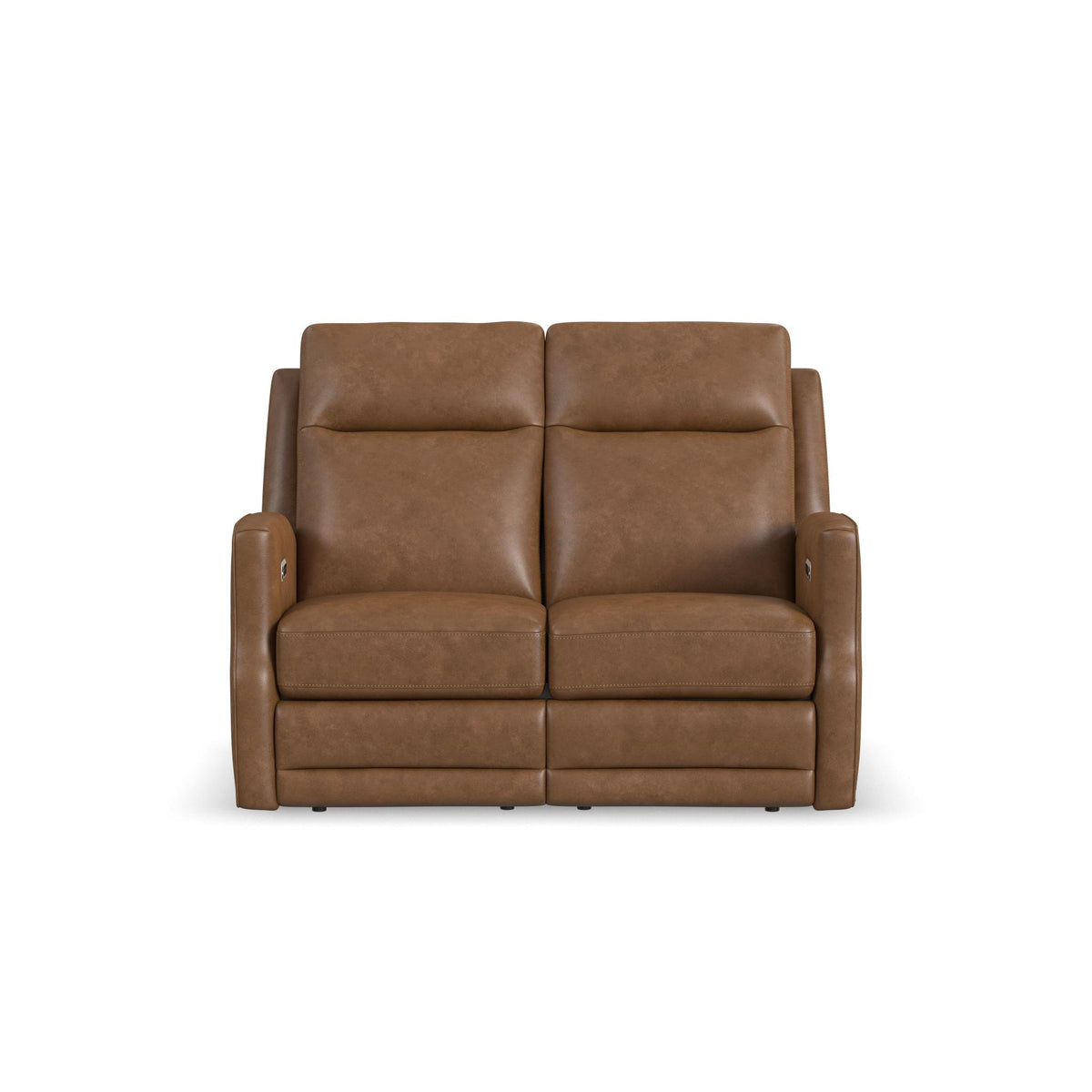Maxwell Leather Power Reclining Loveseat with Power Headrests and Lumbar