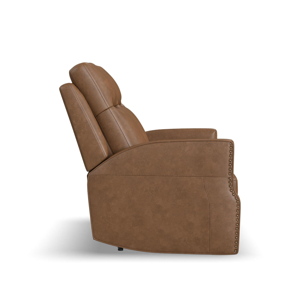 Maxwell Leather Power Reclining Loveseat with Power Headrests and Lumbar