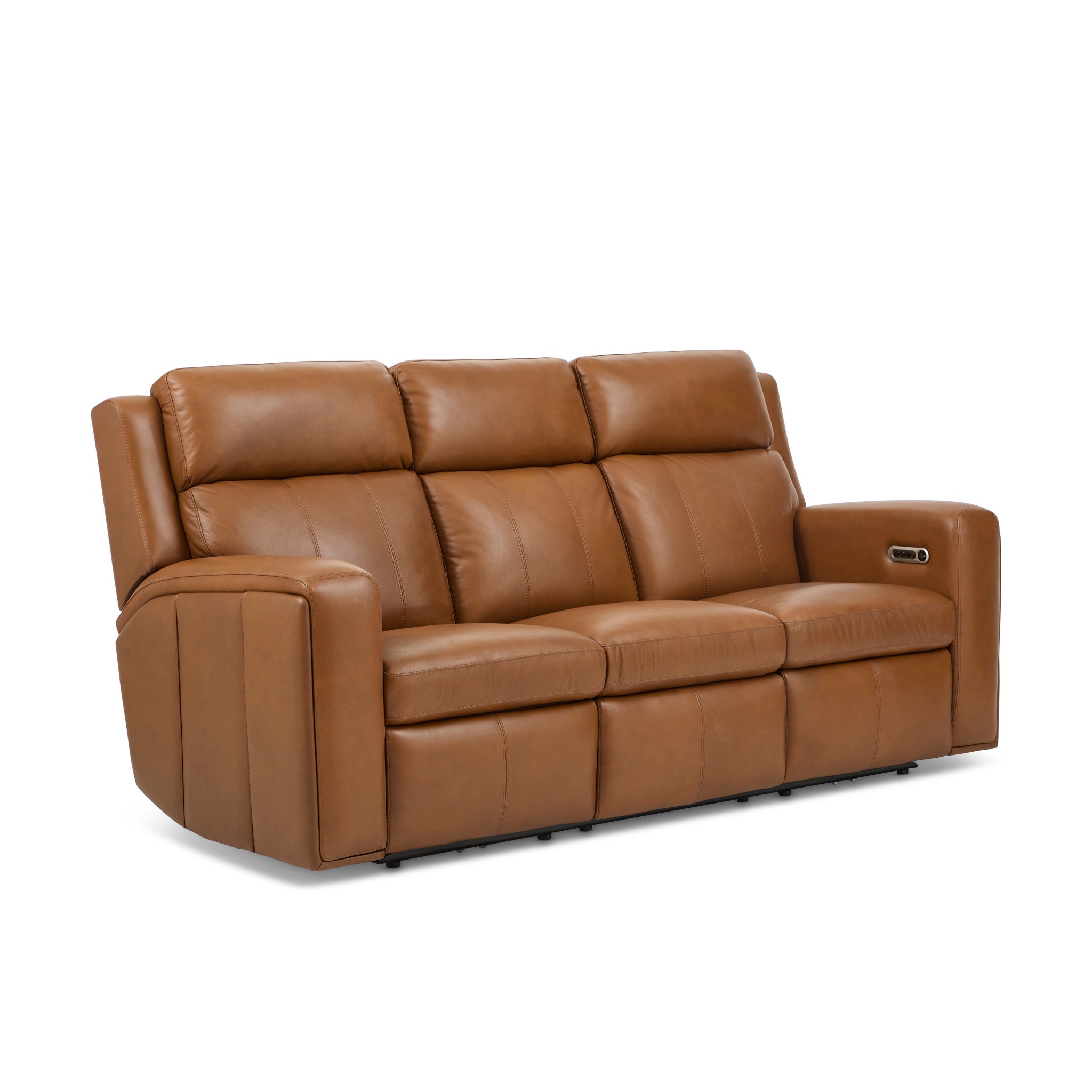 Wyatt Leather Power Reclining Sofa with Power Headrests & Lumbar