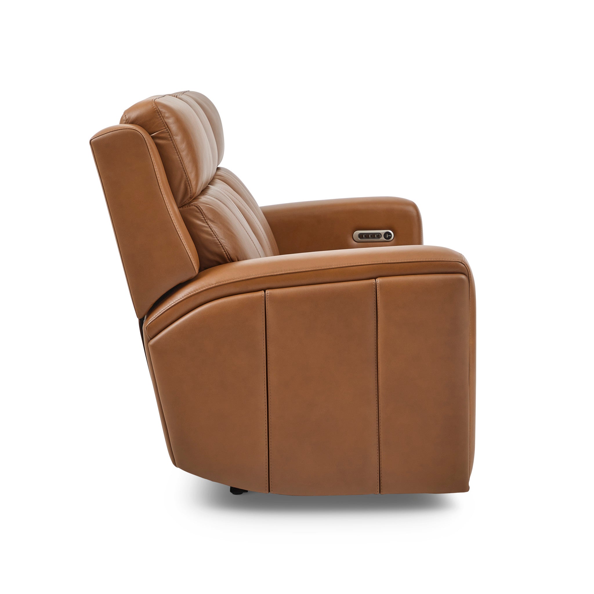 Wyatt Leather Power Reclining Sofa with Power Headrests & Lumbar