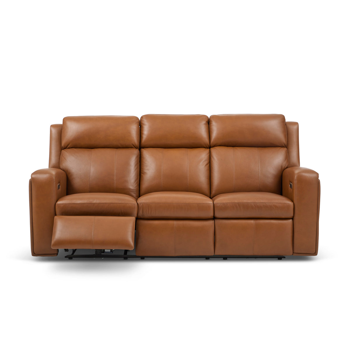 Wyatt Leather Power Reclining Sofa with Power Headrests & Lumbar