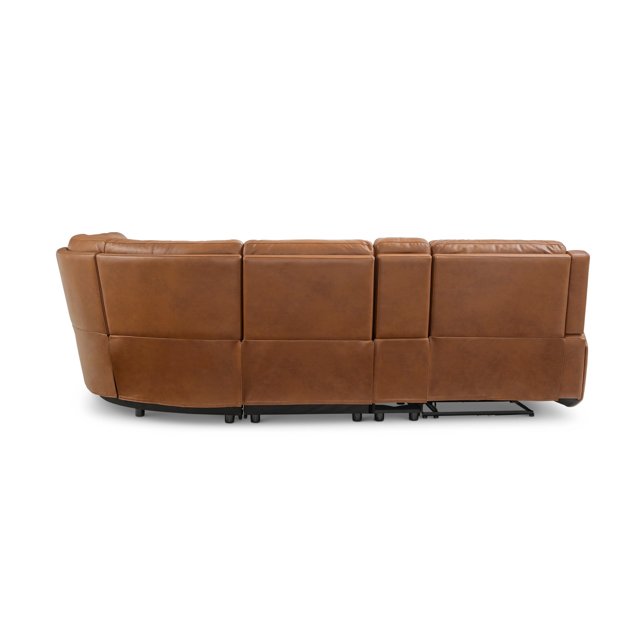 Wyatt Leather Power Reclining Sectional with Power Headrest & Lumbar