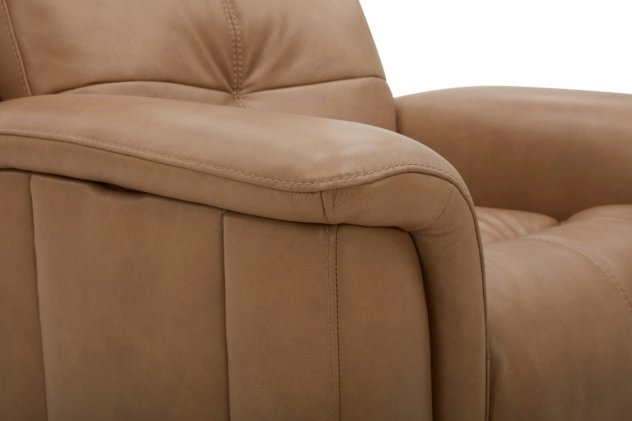 Ranger Brown Leather Power Recliner with Power Headrest, Lumbar, Heat & Massage