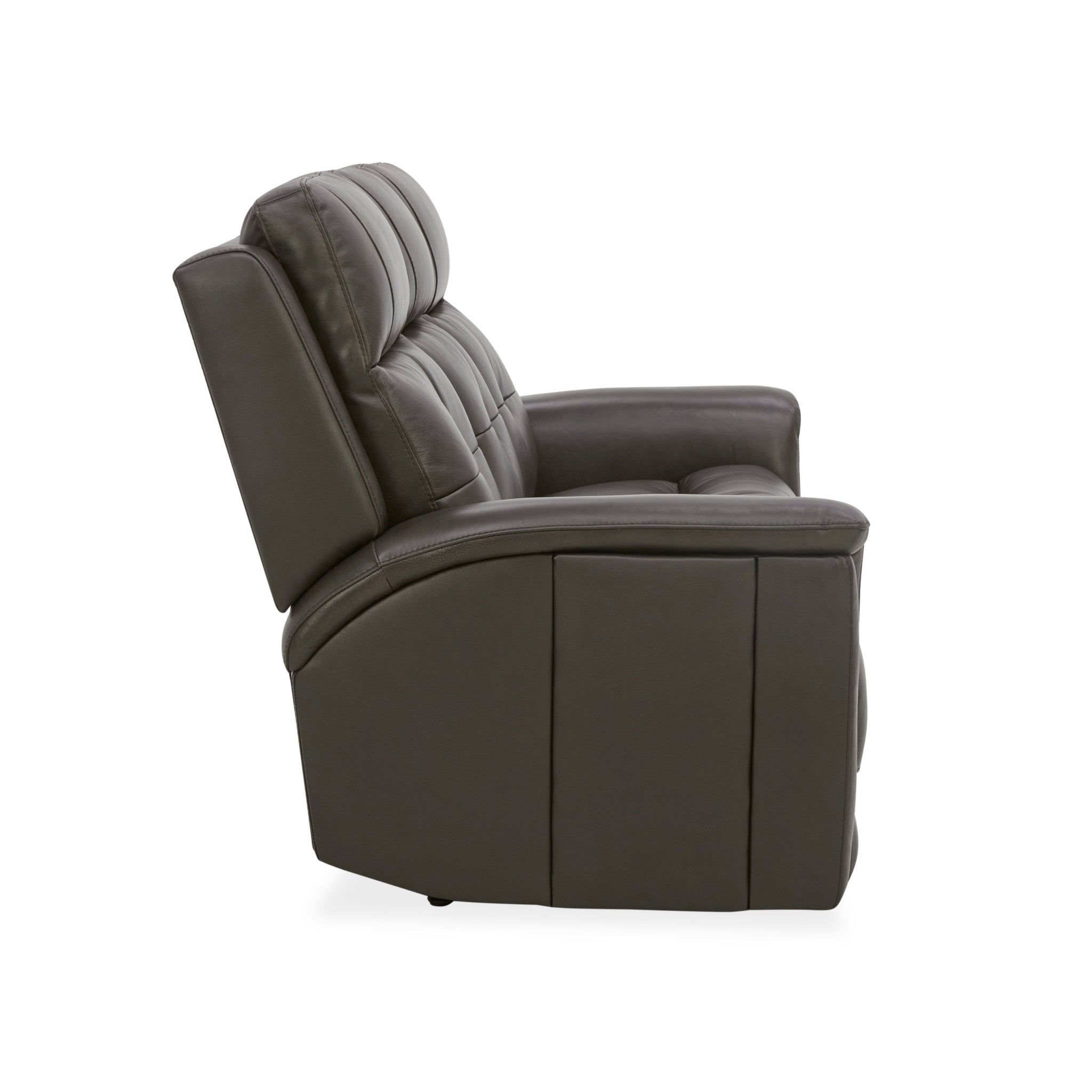 Ranger Rustic Brown Leather Power Reclining Sofa with Console, Power Headrest, Lumbar, Heat & Massage