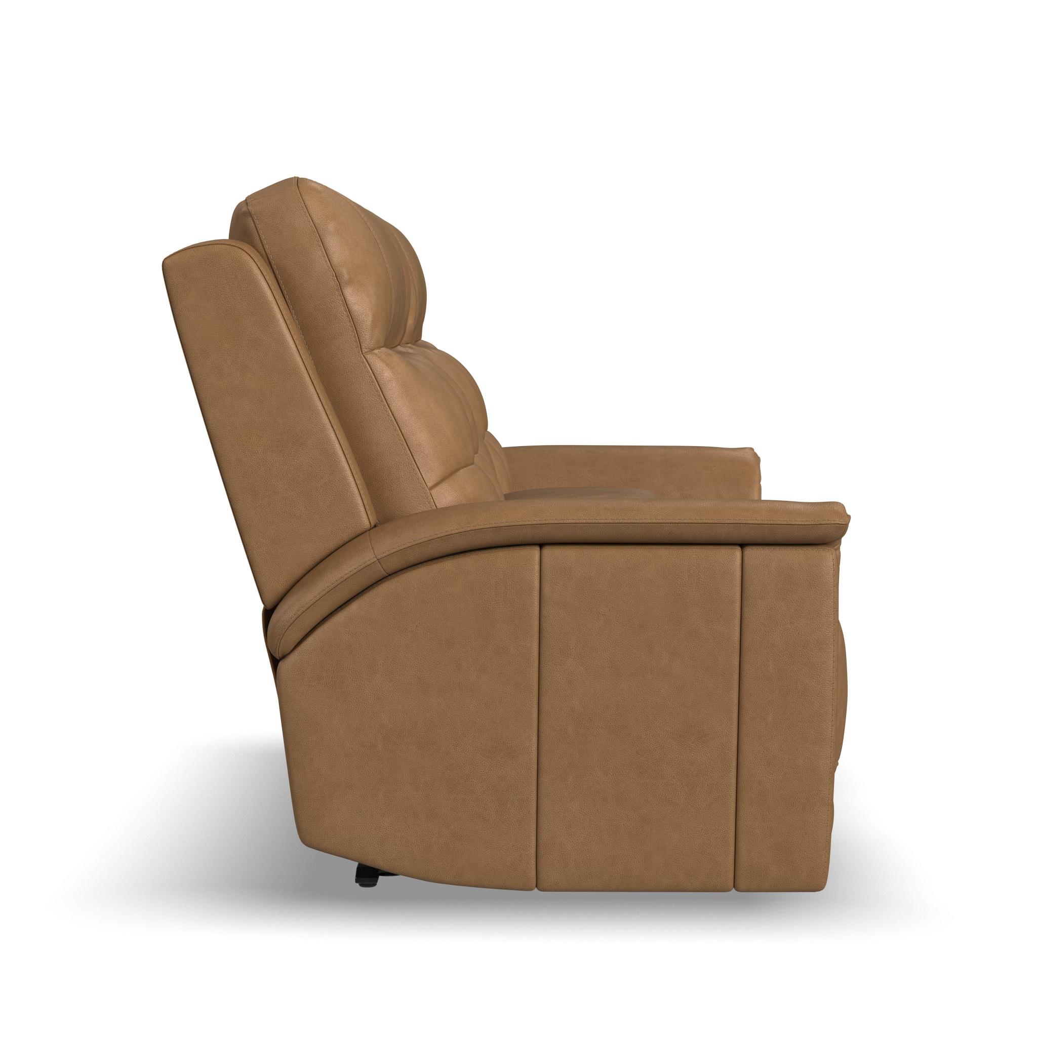 Ranger Oakridge Leather Power Reclining Loveseat with Console, Power Headrest, Lumbar, Heat & Massage