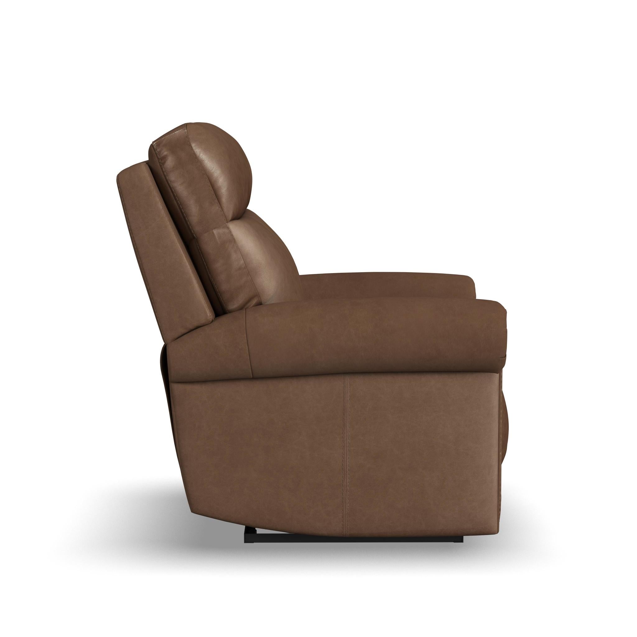 Alexander Leather Power Recliner with Power Headrest & Lumbar