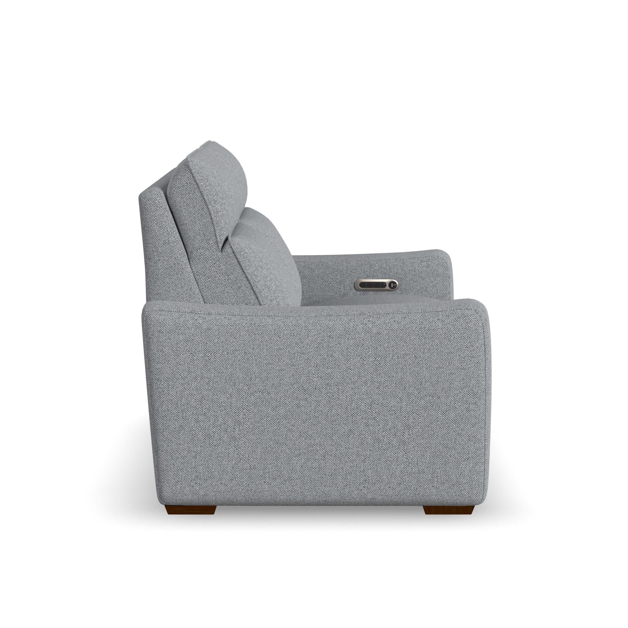 Ava Fabric Power Reclining Loveseat with Power Headrest & Lumbar