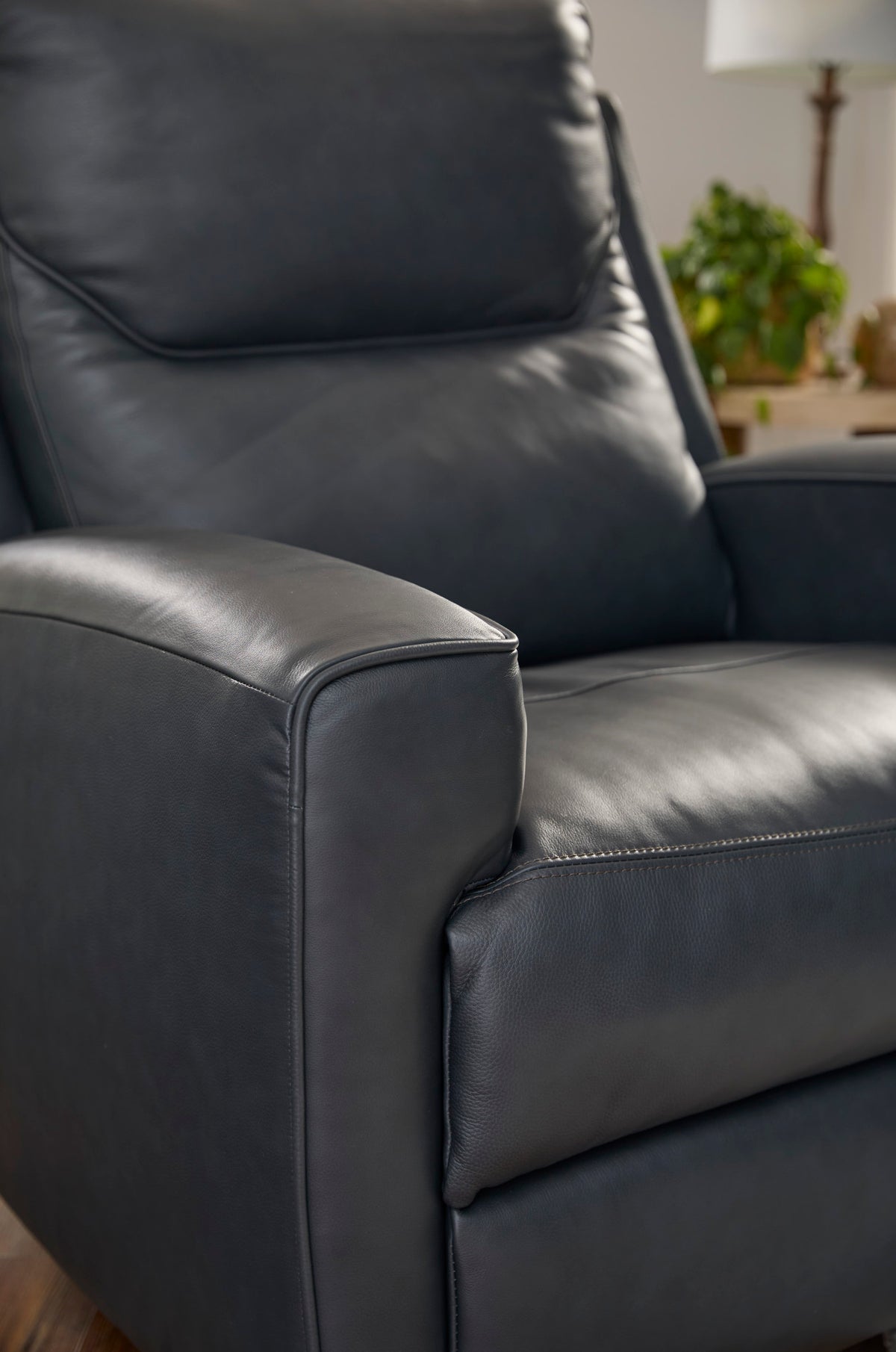 Argo Leather Power Recliner w/ Power Headrest & Lumbar